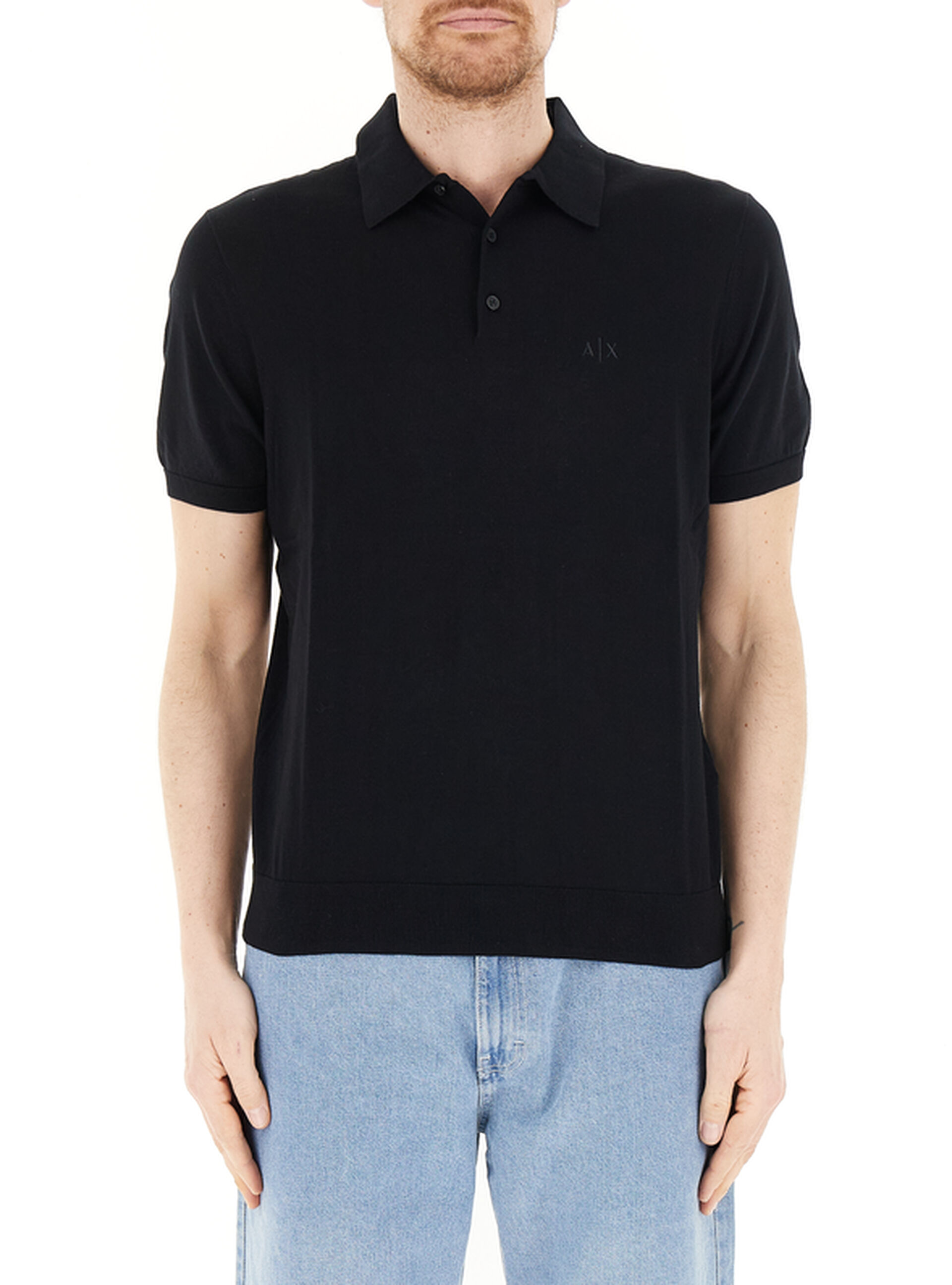 Polo in maglia NERO XXL