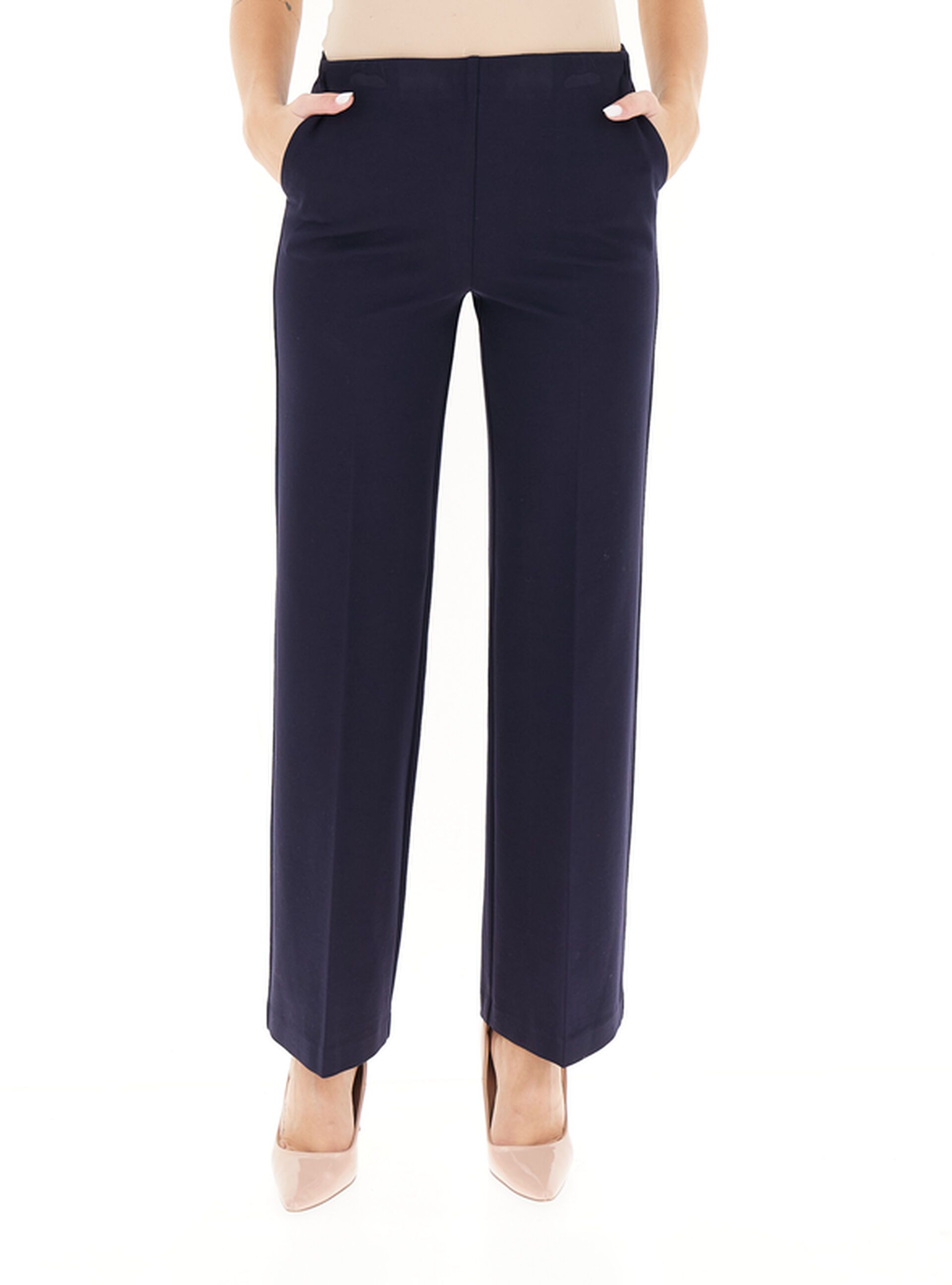 Pantalone misto viscosa BLU NAVY 48