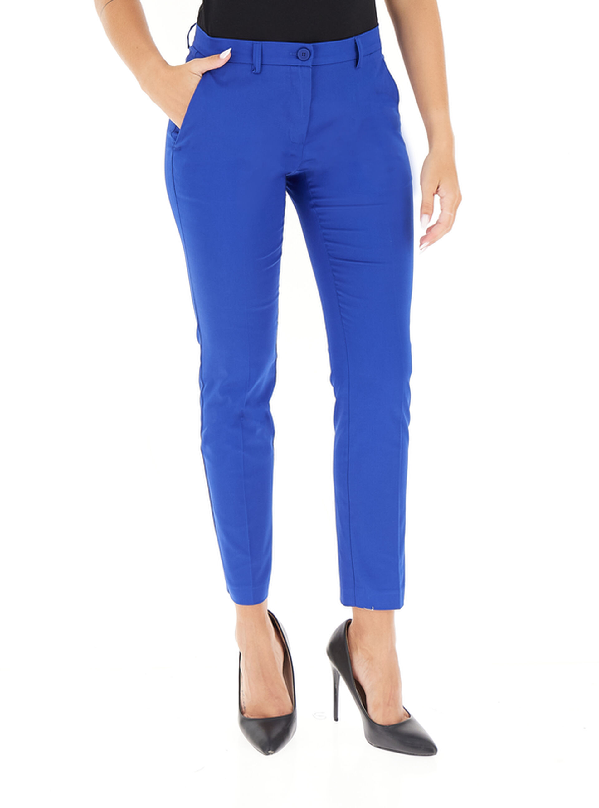 Pantalone a sigaretta BLU ELETTRICO 46