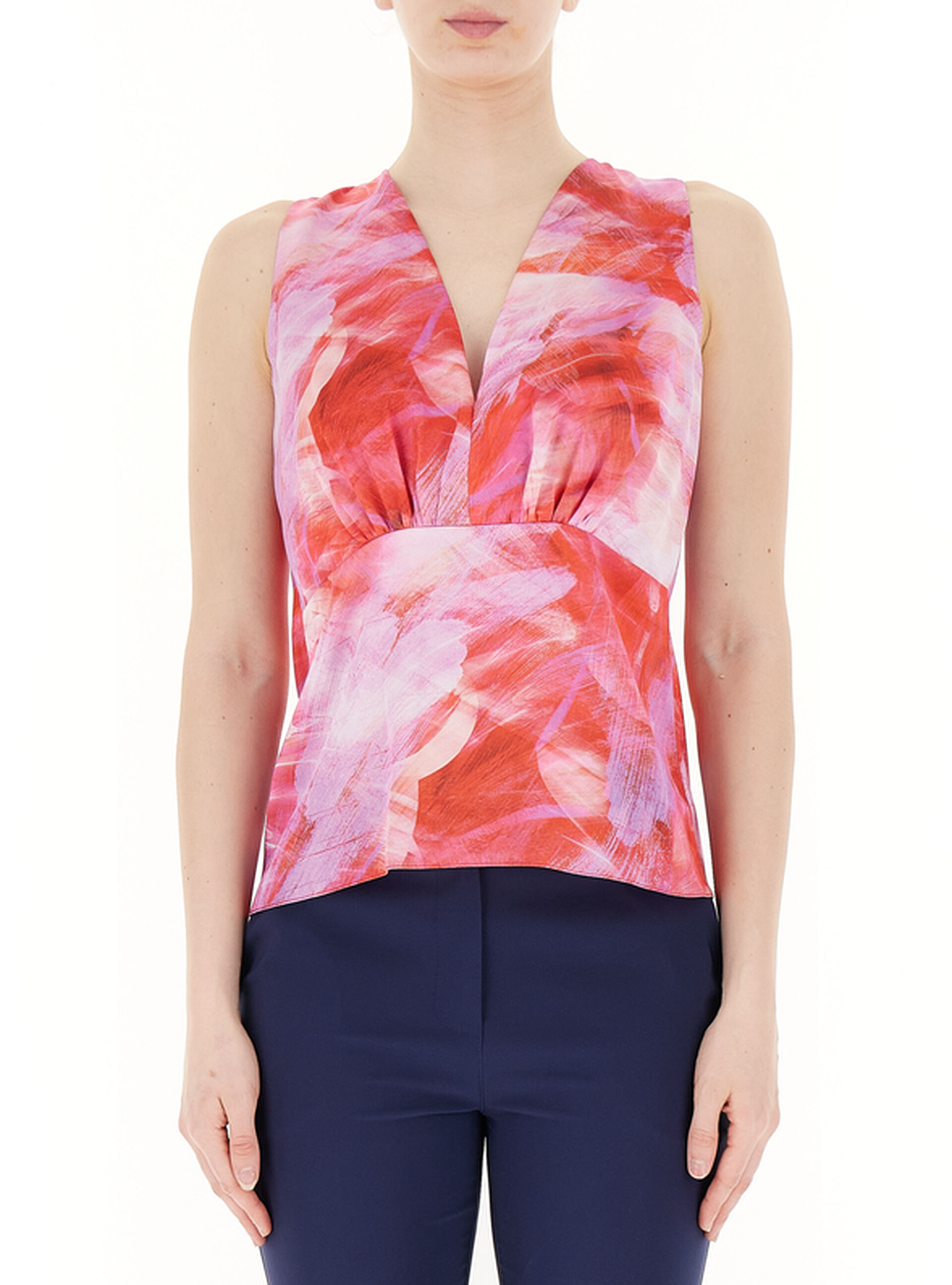 RINASCIMENTO Top scollo V ROSA