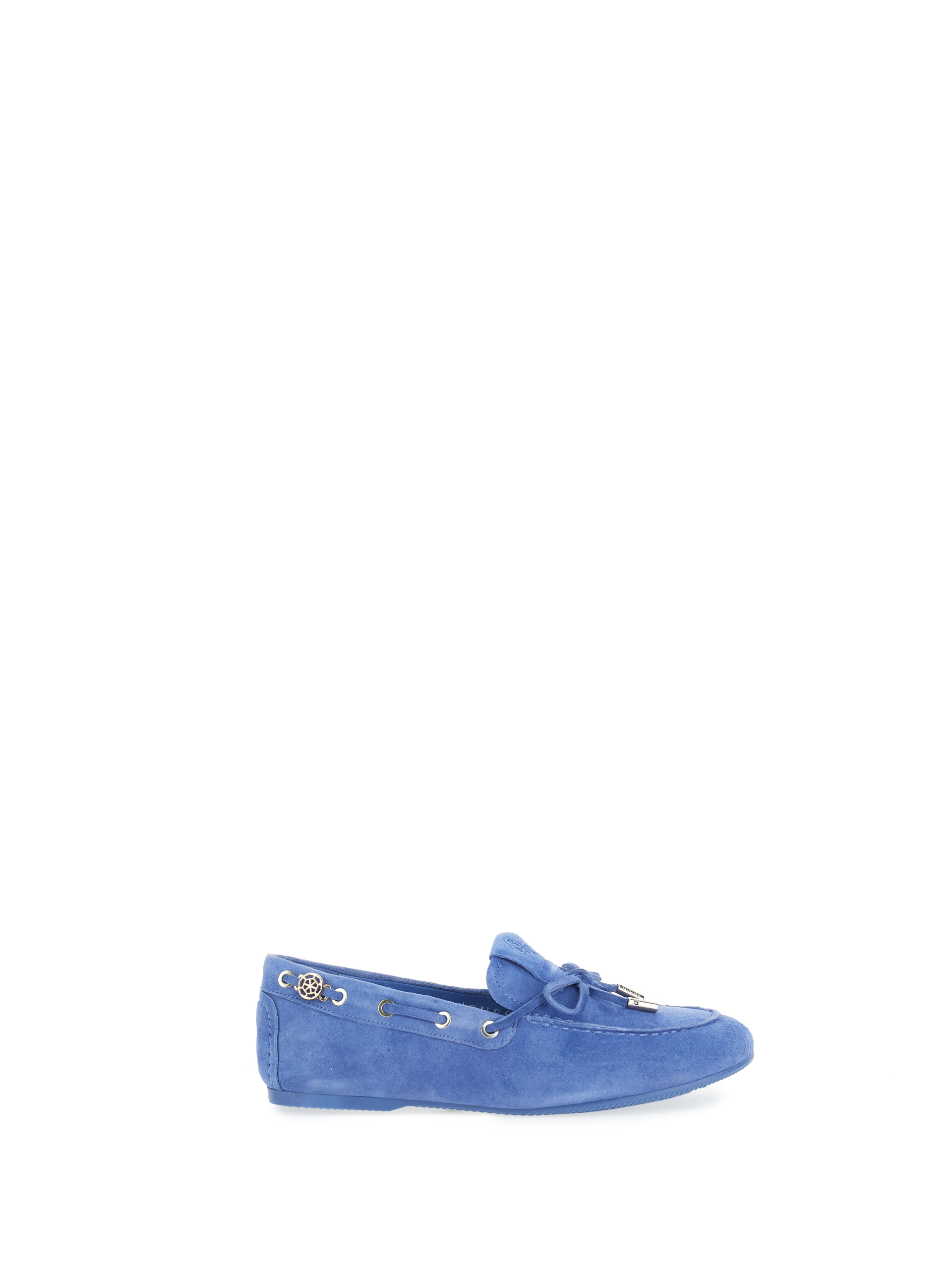 Mocassini pelle scamosciata BLU CHIARO