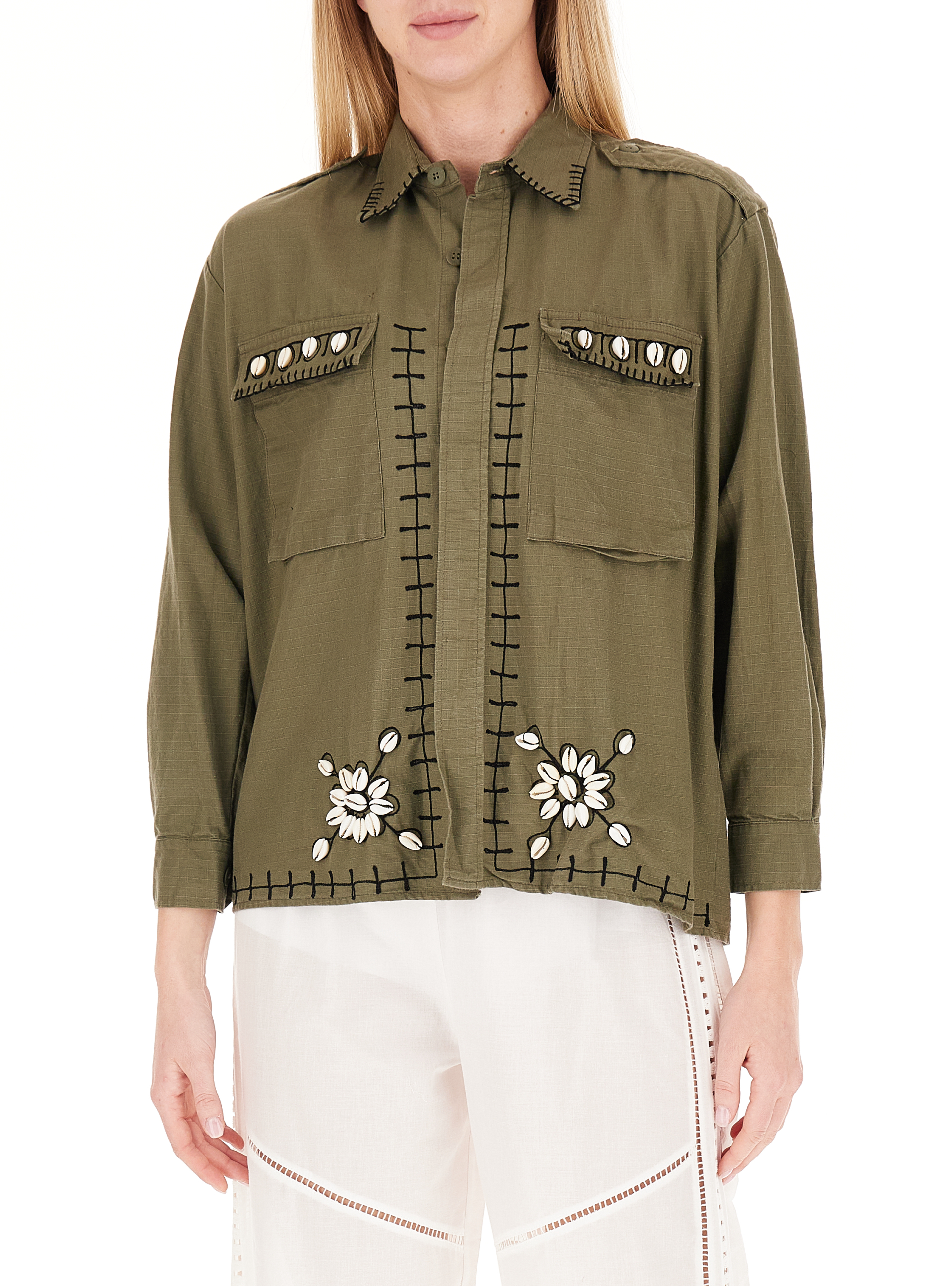Camicia maniche lunghe VERDE MILITARE M