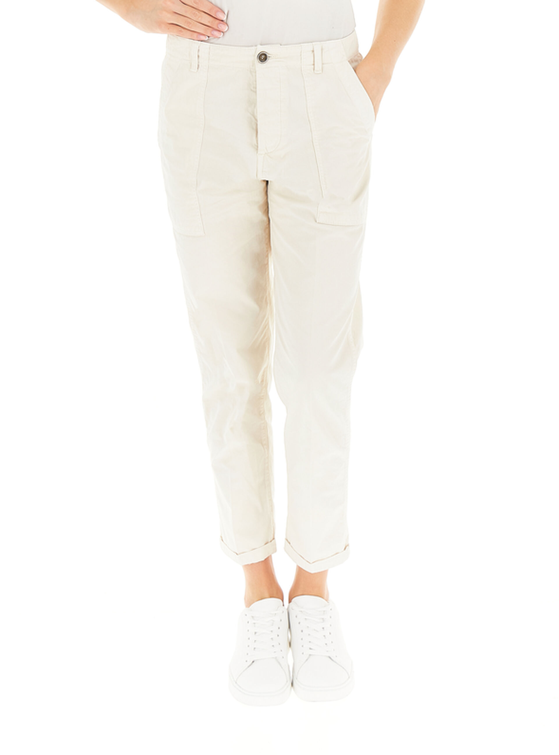 Pantalone sigaretta cotone BURRO