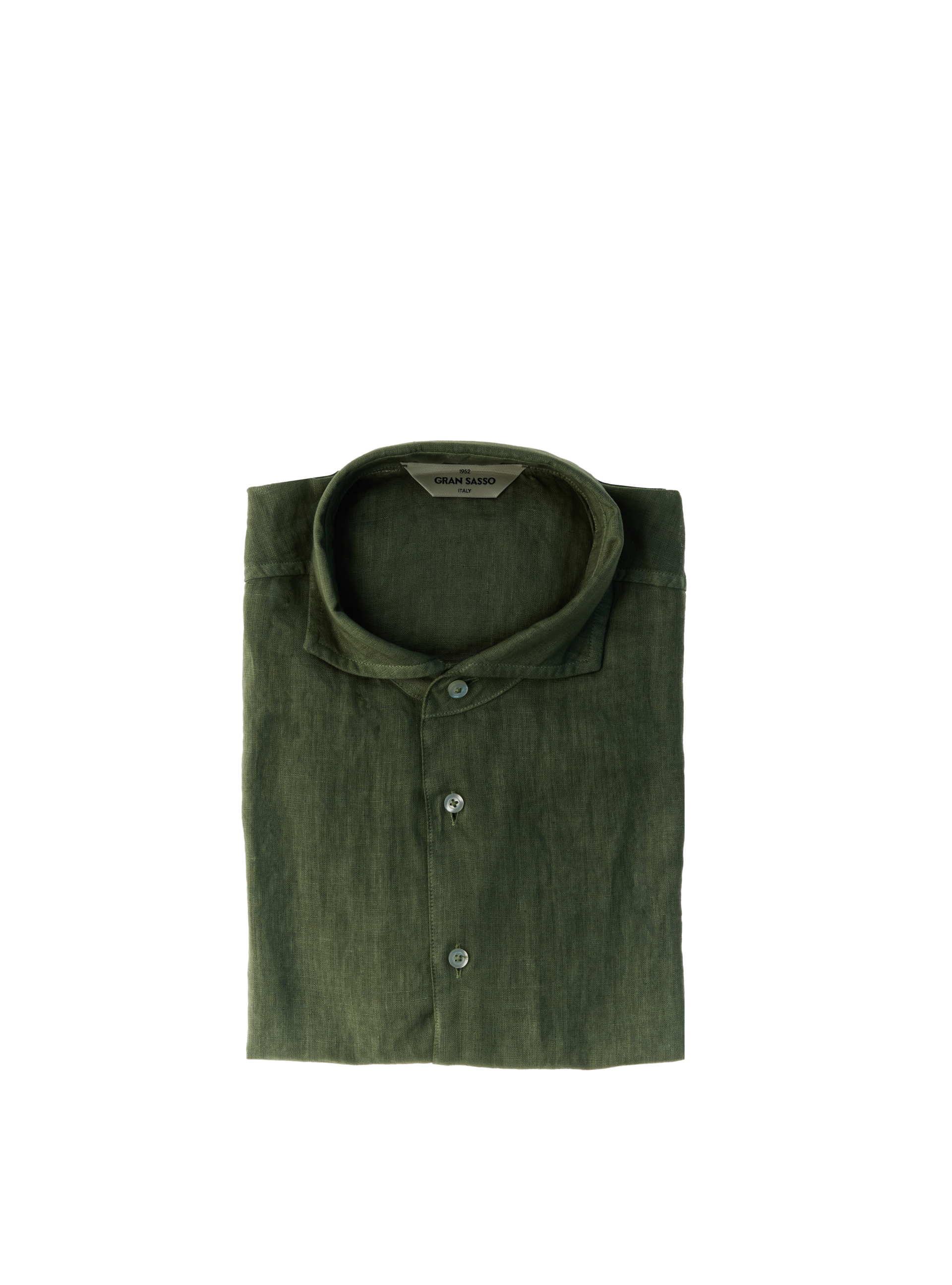 Camicia in lino VERDE SCURO