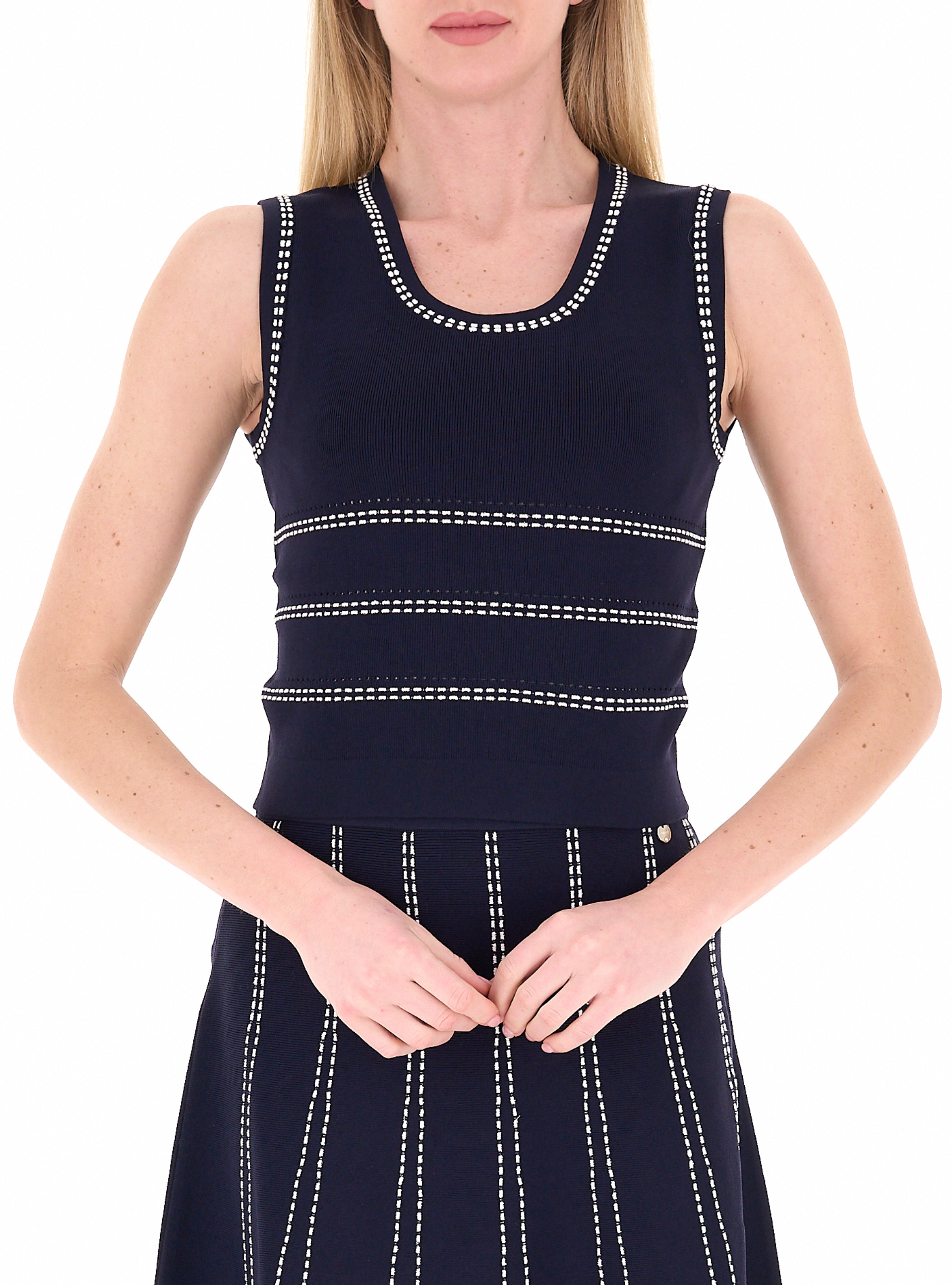Canotta in maglia LIU JEANS BLU NOTTE M