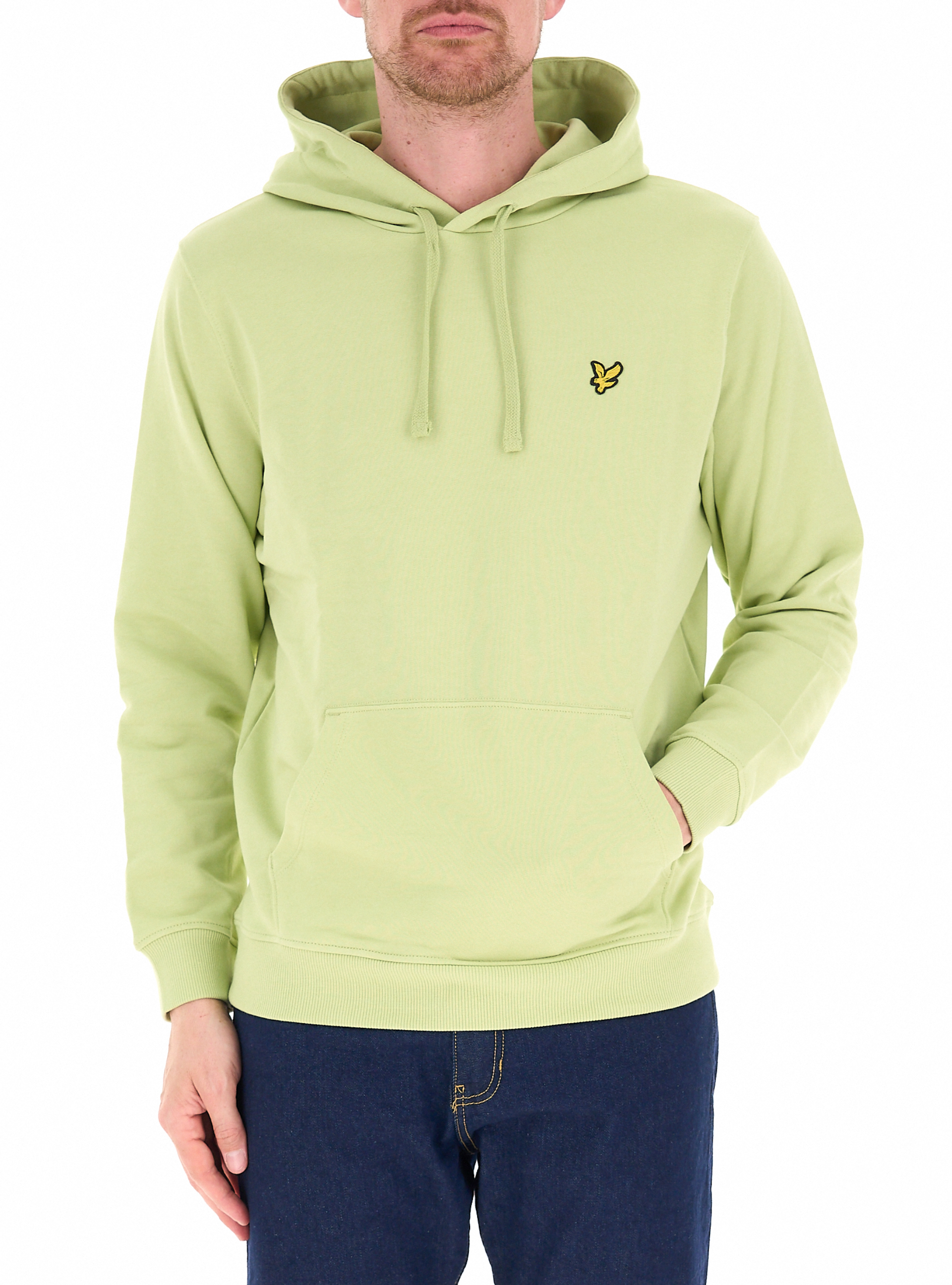 Felpa con cappuccio VERDE LIME