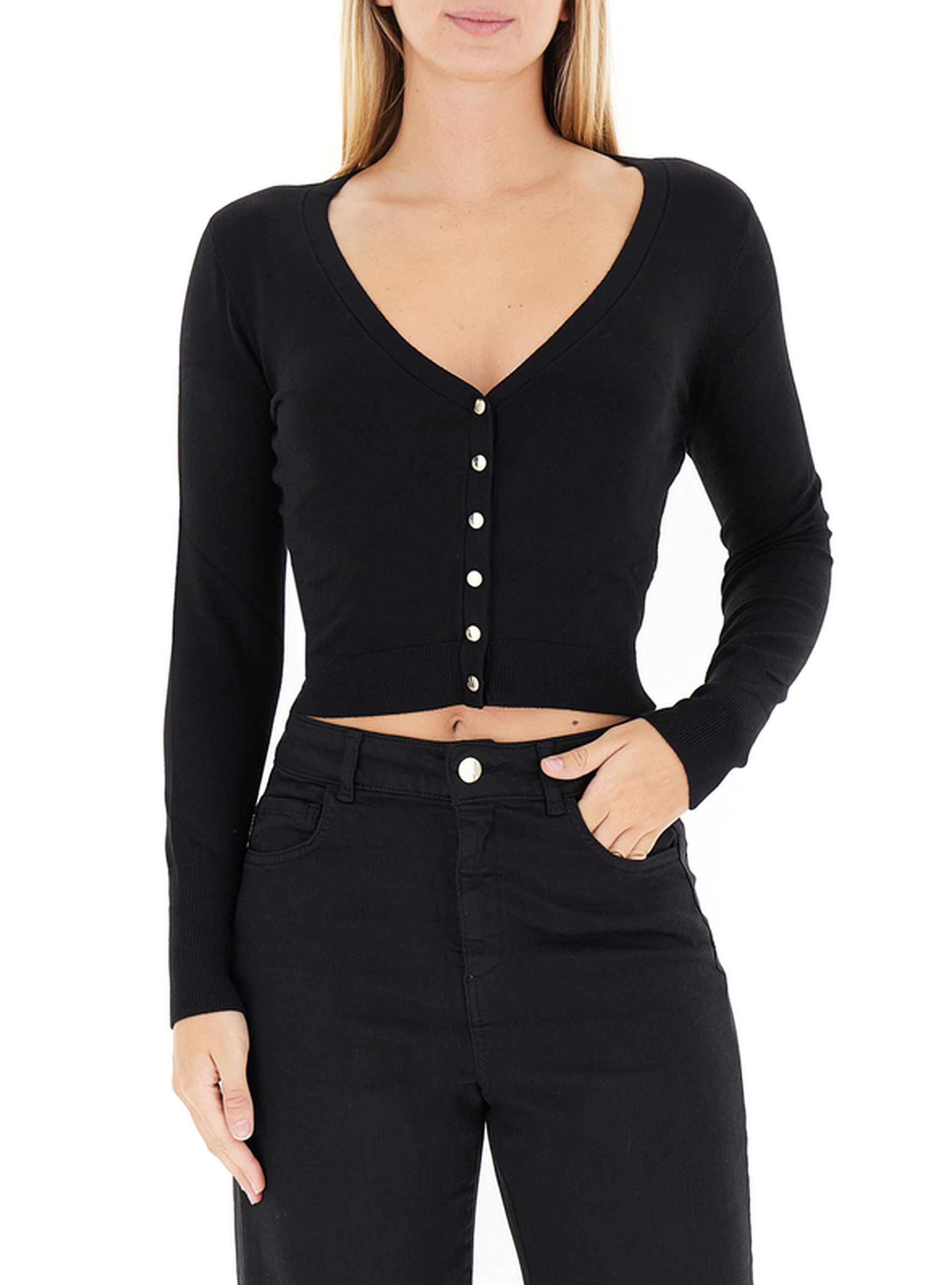 FRACOMINA Cardigan scollo V NERO