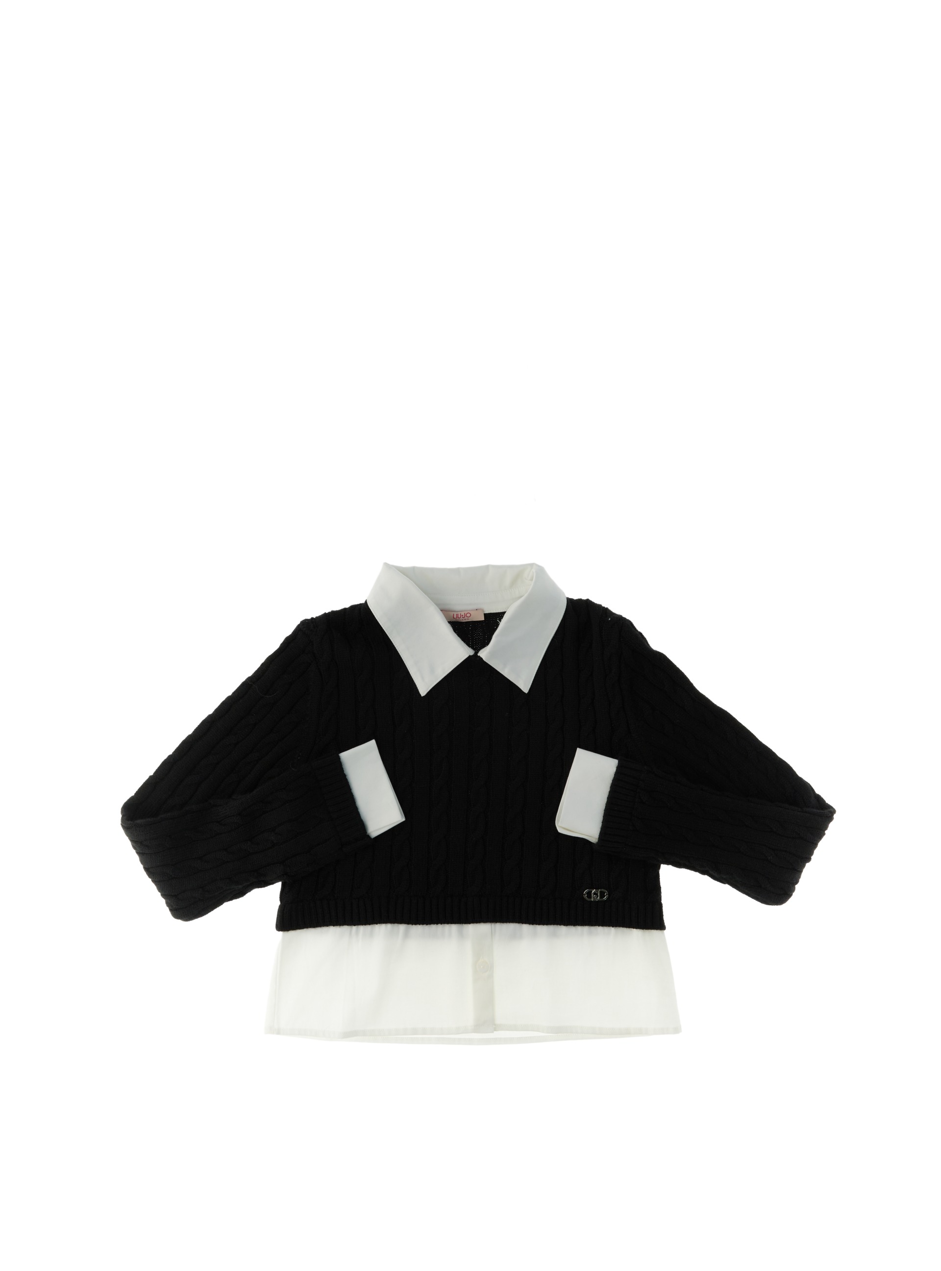 Camicia inserto misto lana JUNIOR NERO 12