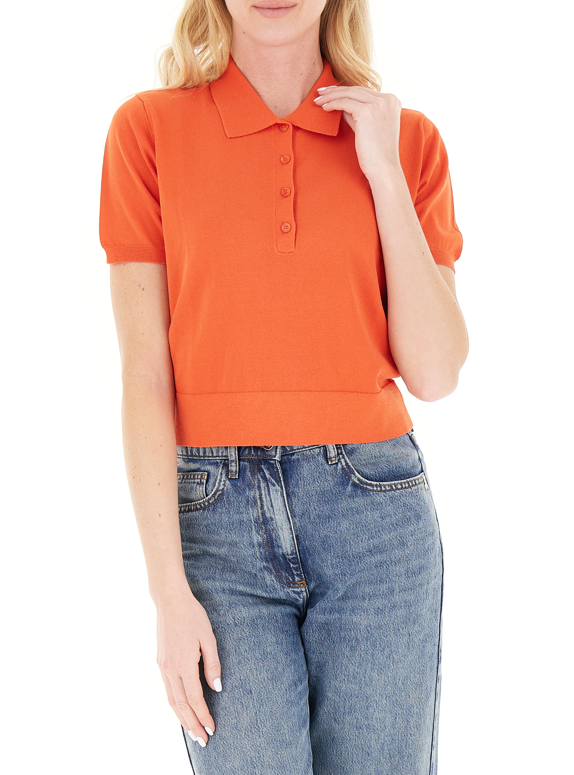 Polo in maglia ARANCIONE 0