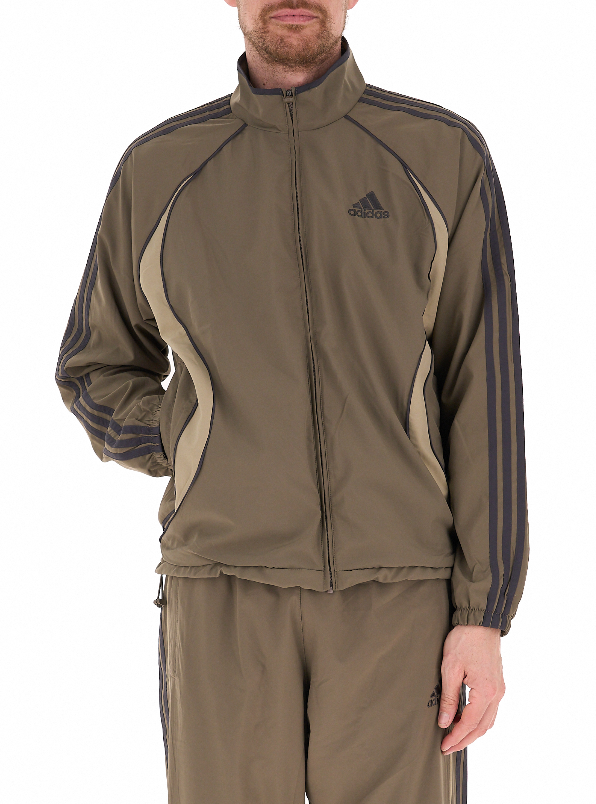 Adidas Felpa con zip MARRONE