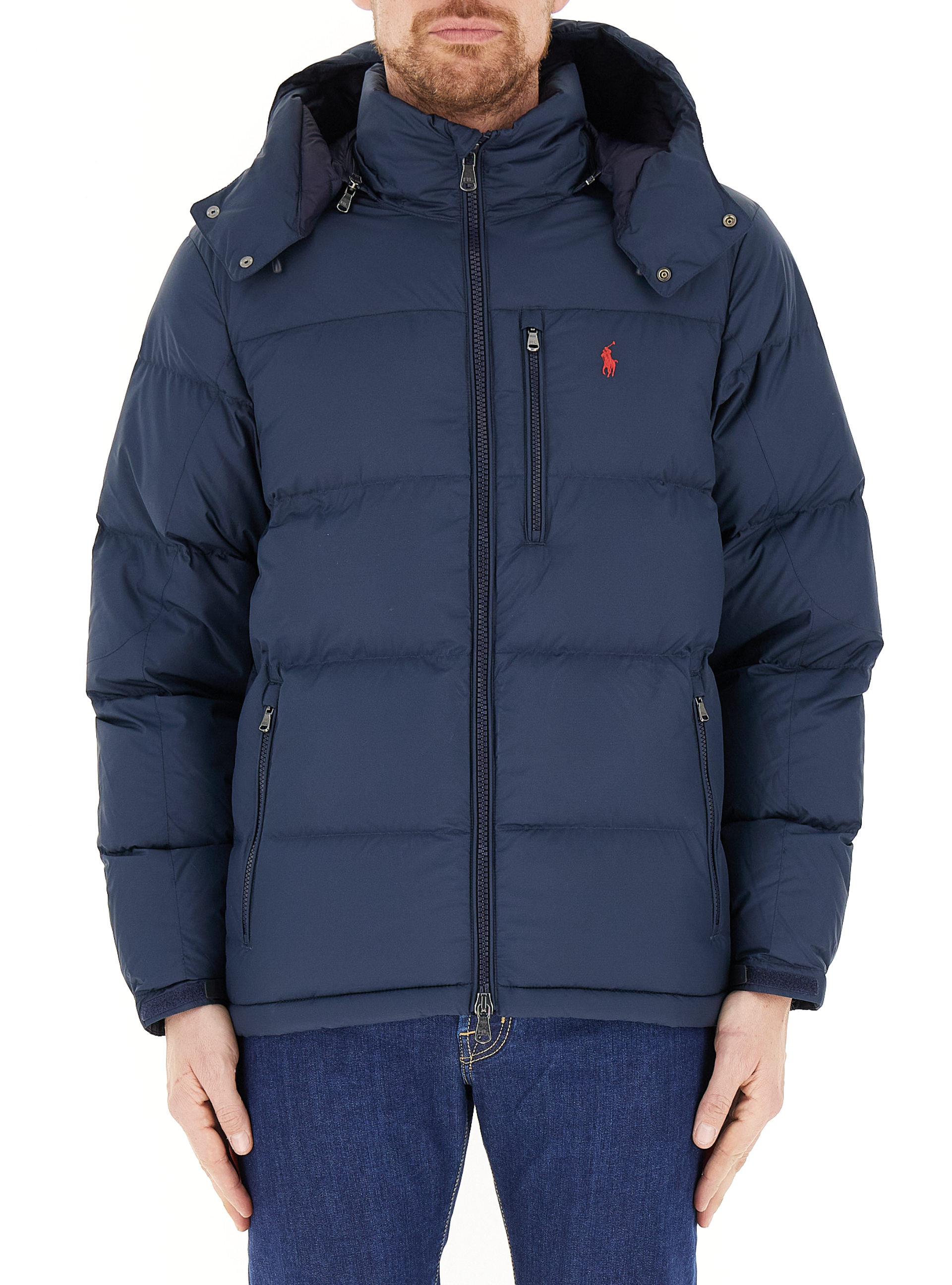 Piumino con cappuccio POLO BLU NAVY L