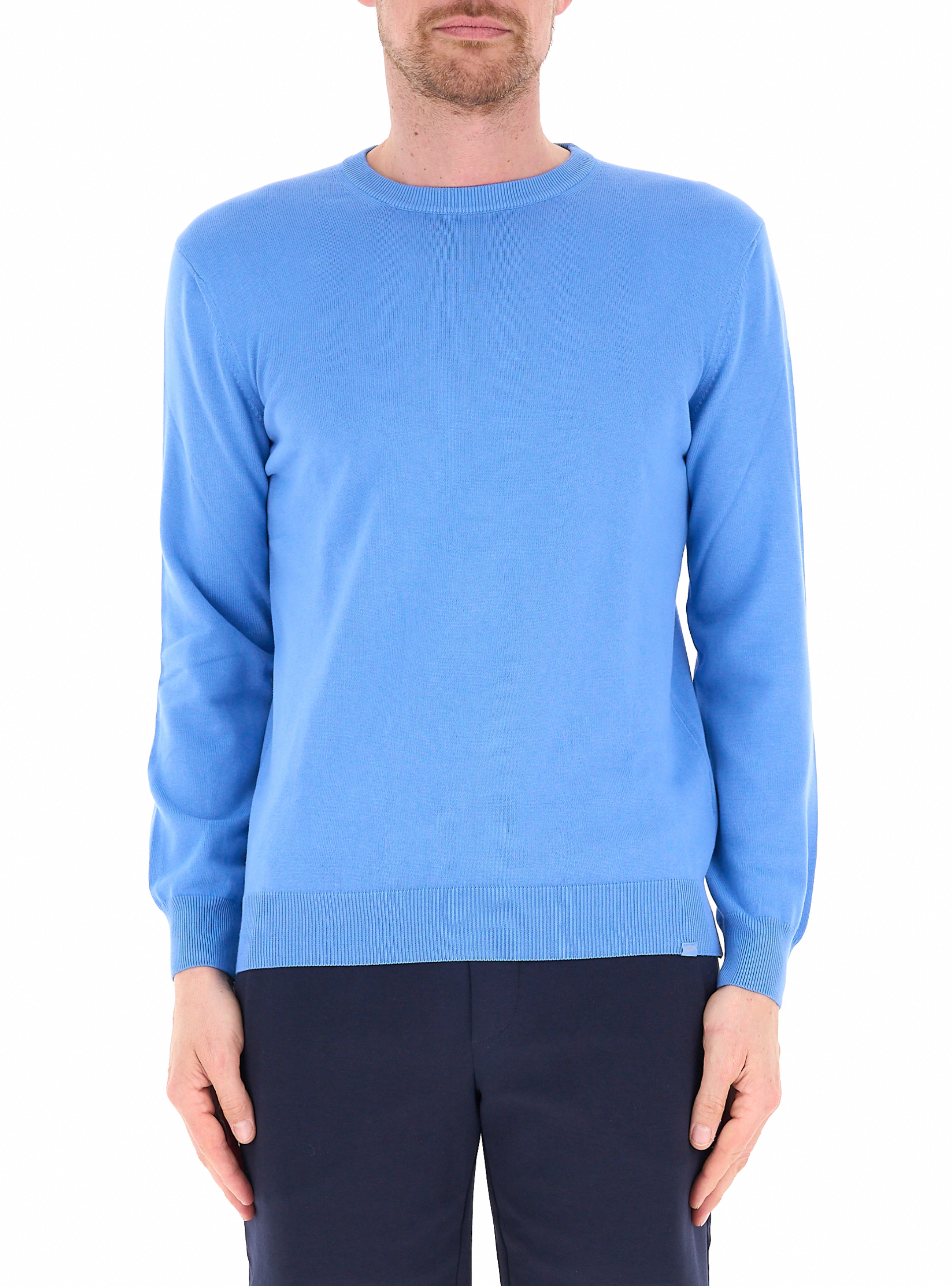 Maglia in cotone AZZURRO