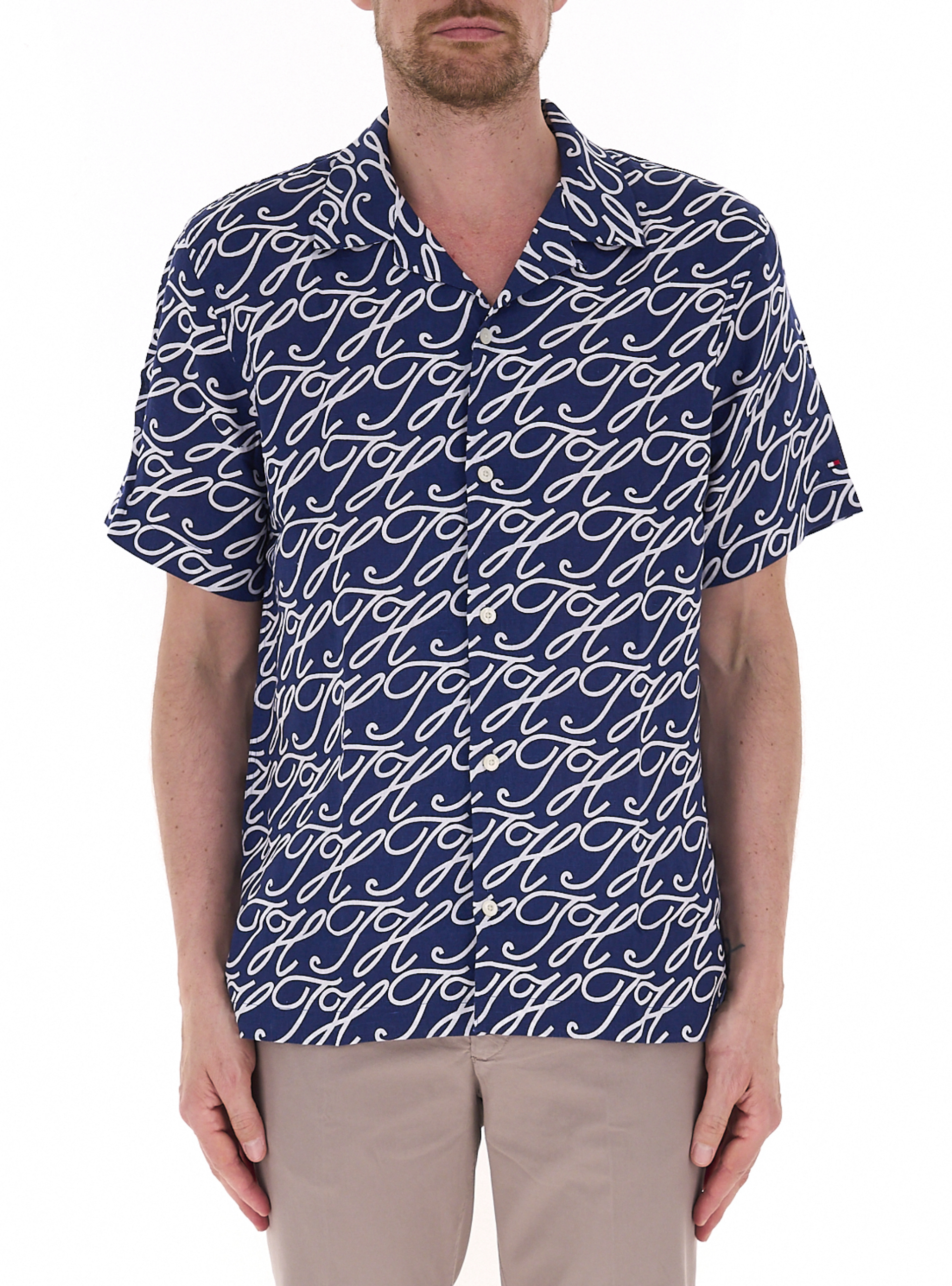 Tommy Hilfiger Camicia in lino BLU