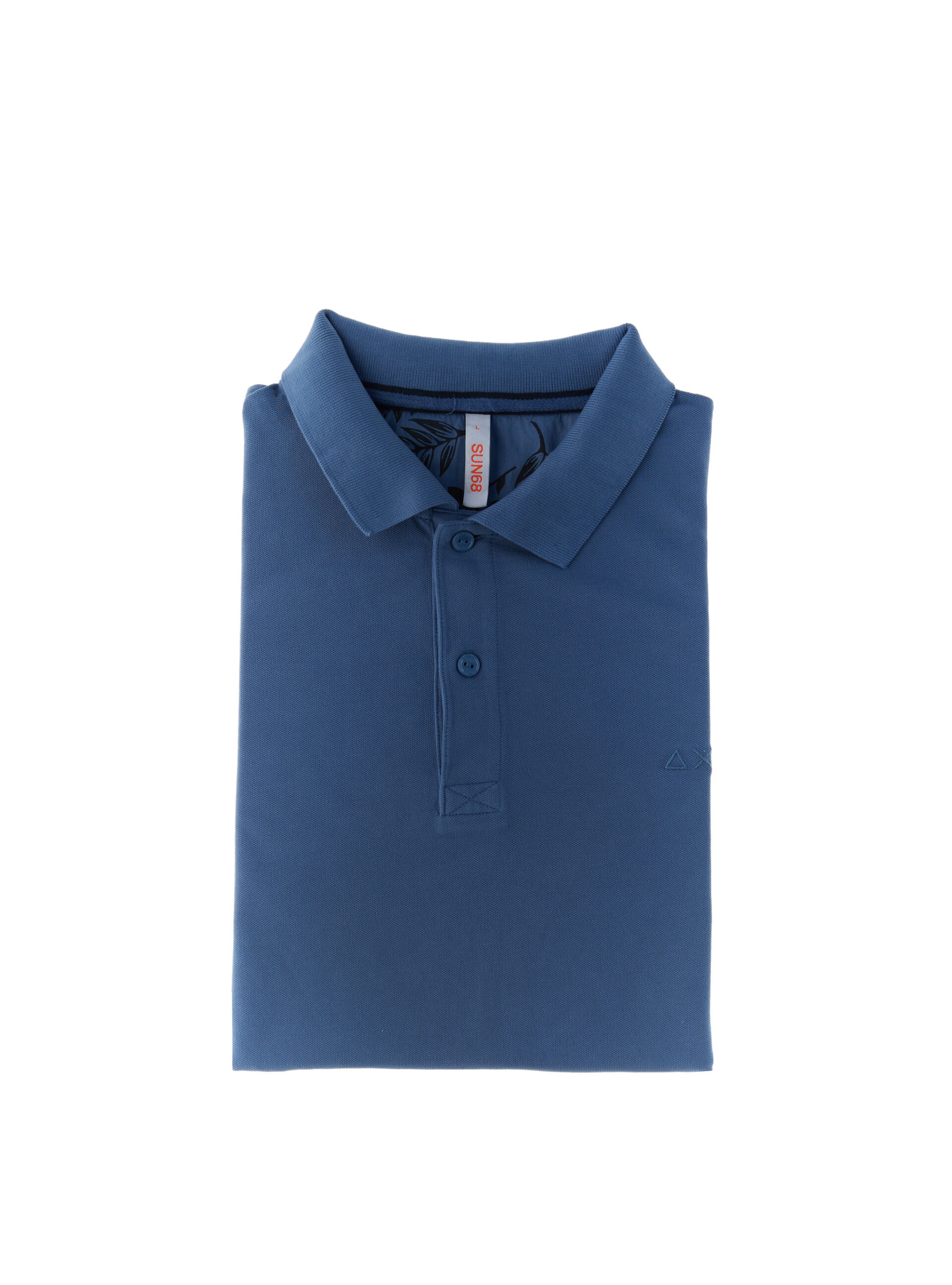 SUN68 Polo in piqué BLU AVIO 3XL
