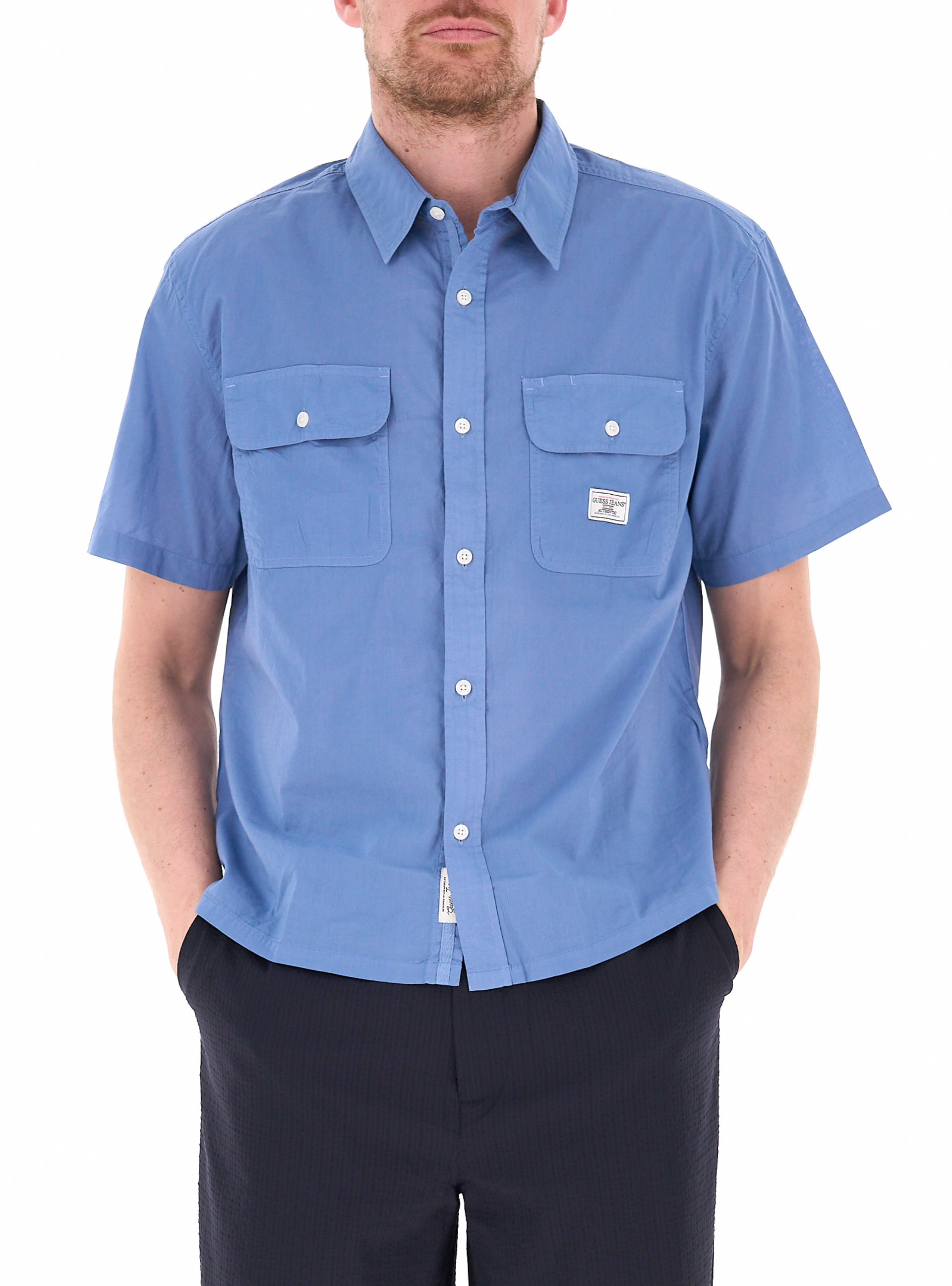 Camicia maniche corte AZZURRO