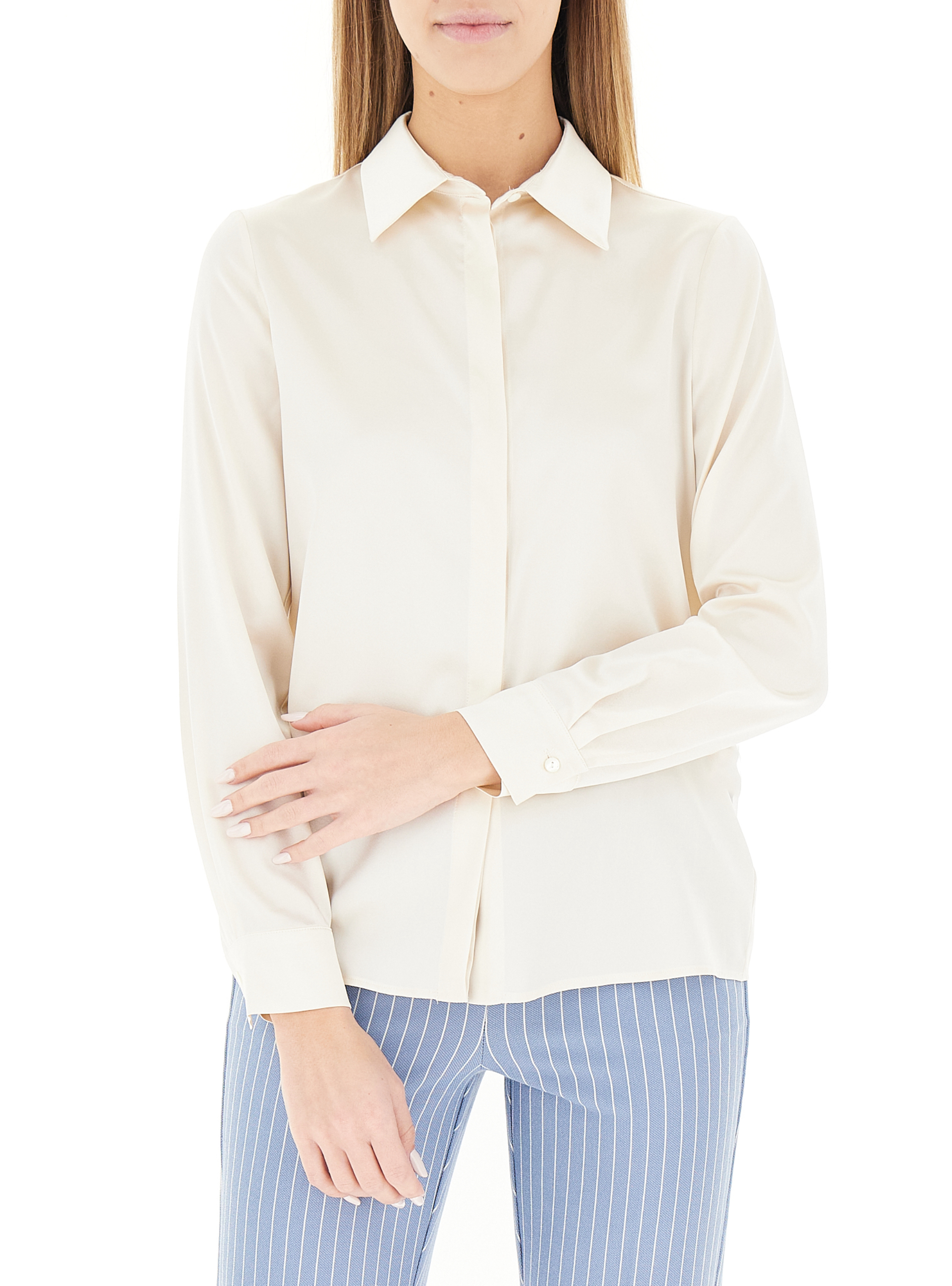 Camicia in satin CHAMPAGNE