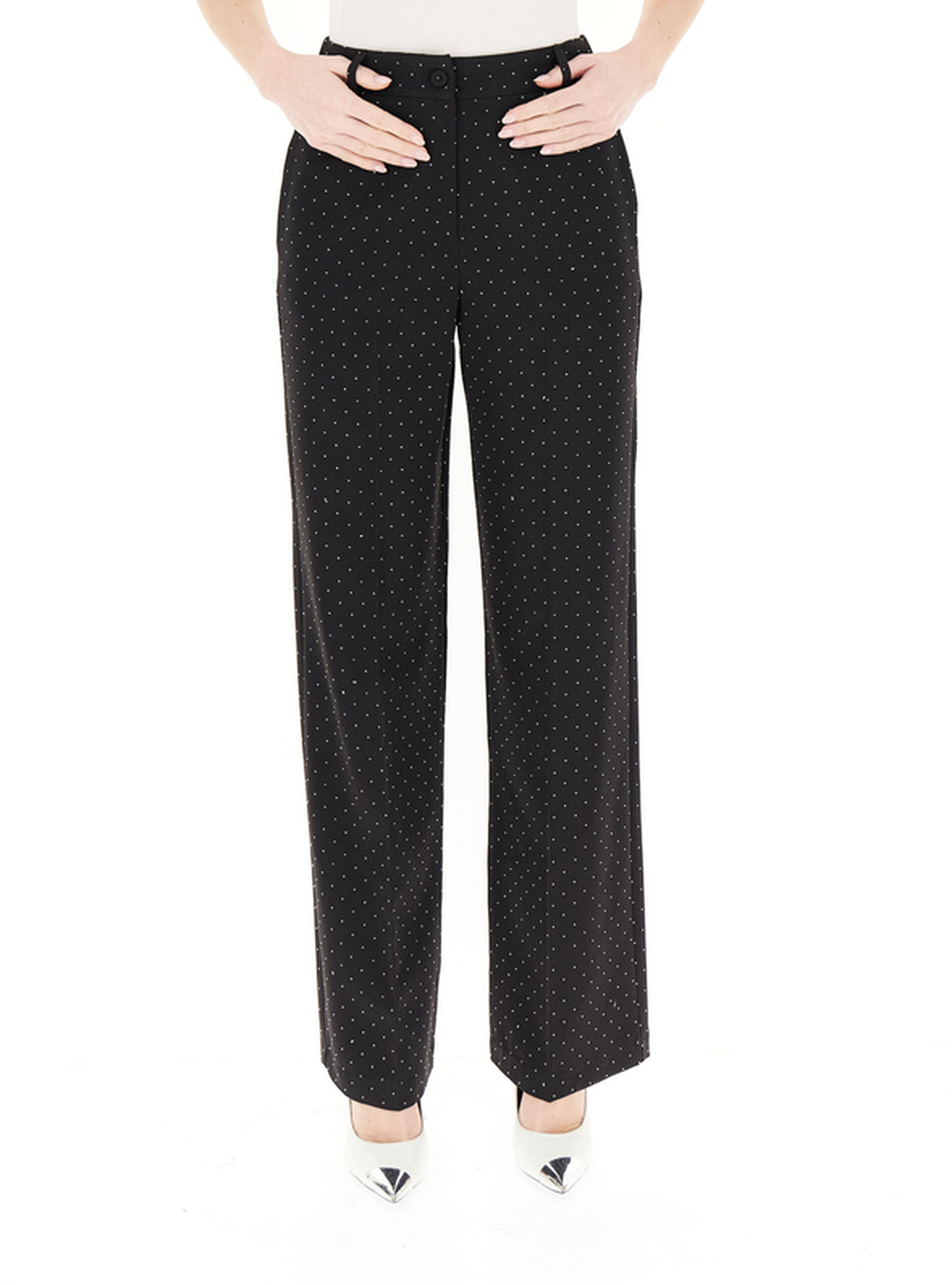 Pantalone wide leg NERO