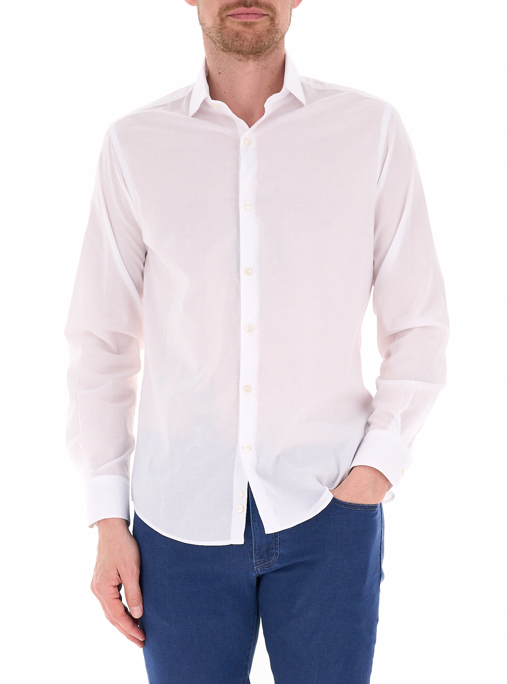 Camicia maniche lunghe PANNA