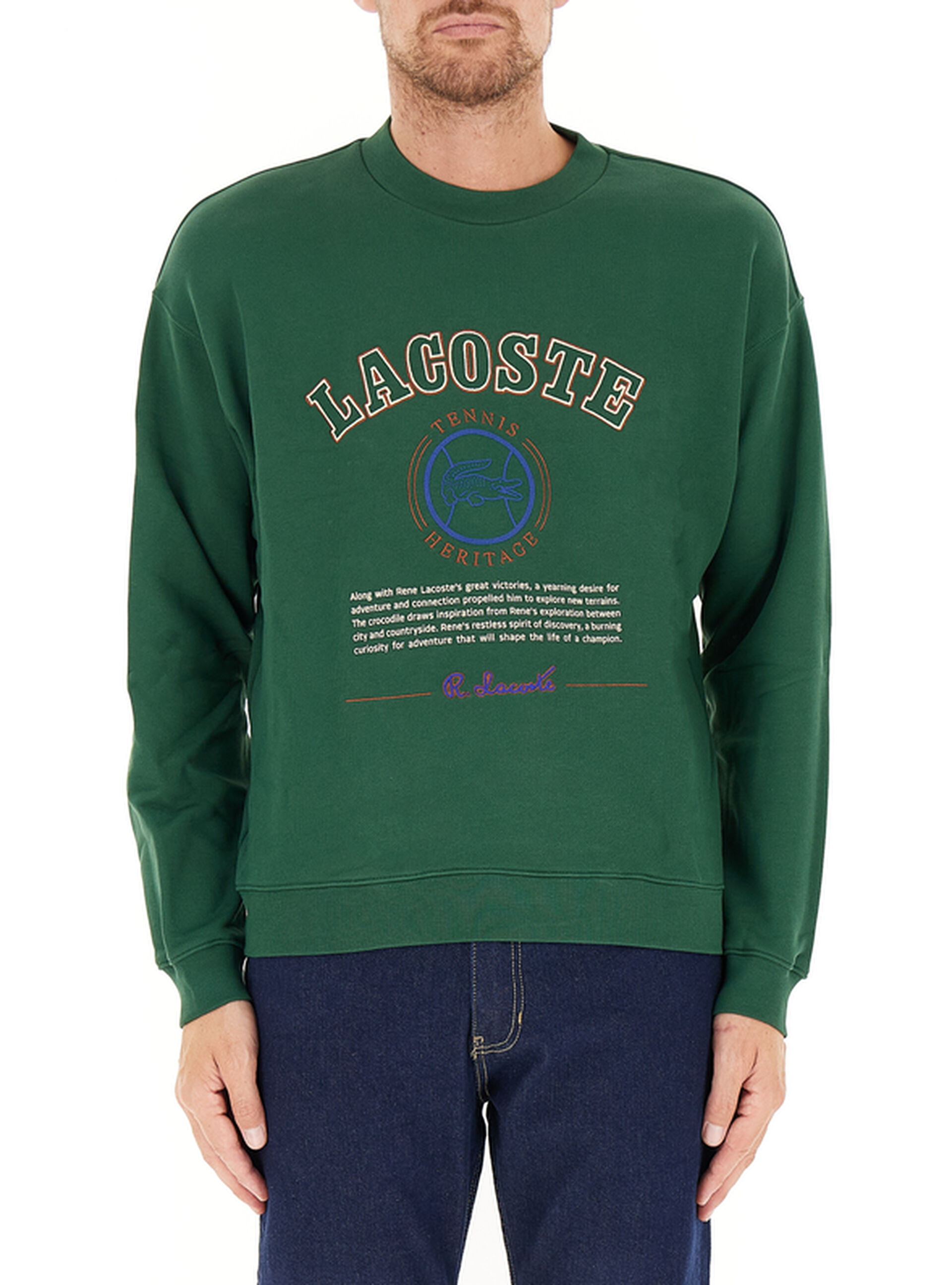 Lacoste Felpa girocollo VERDE