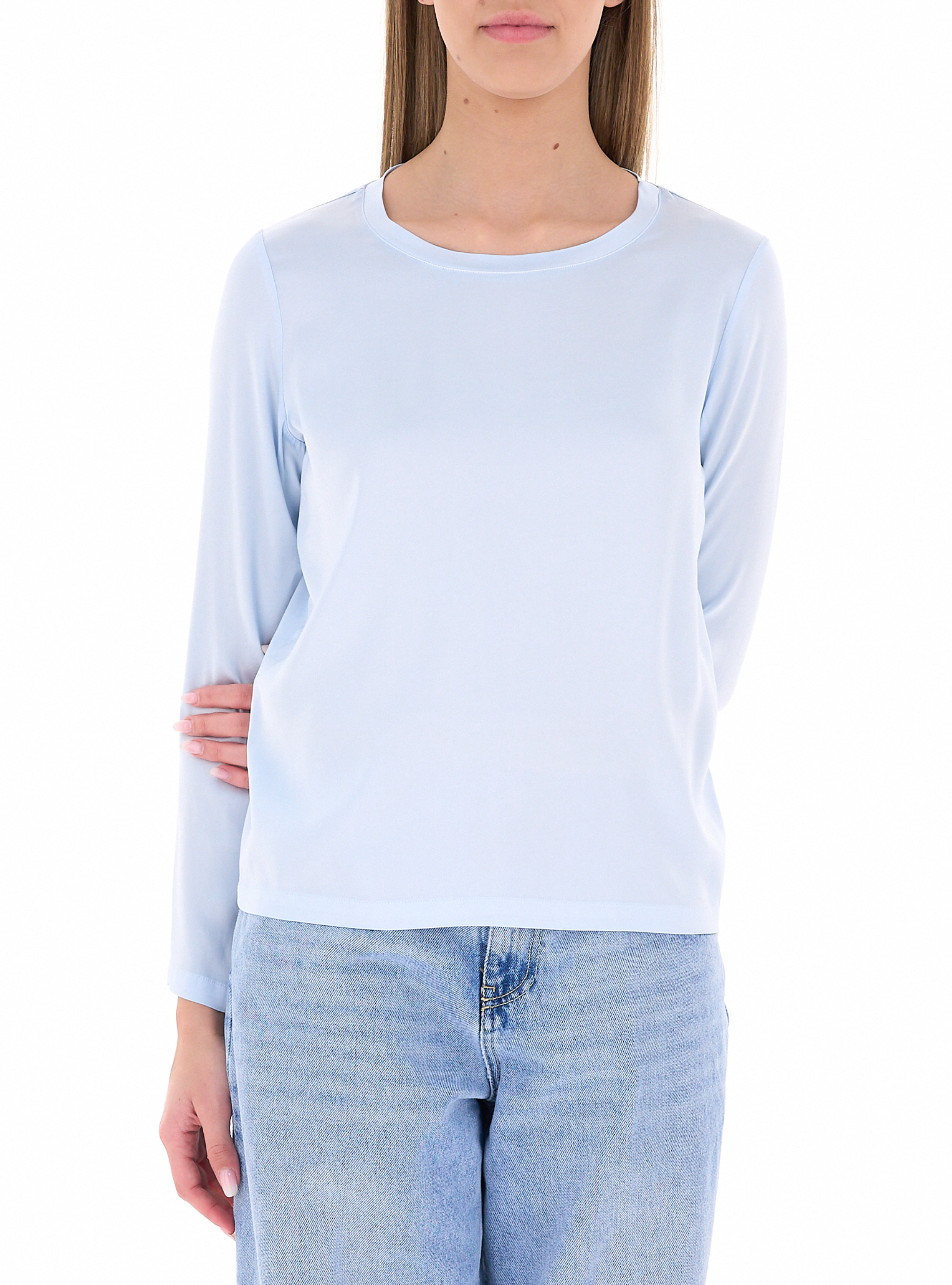 Blusa maniche lunghe AZZURRO CHIARO
