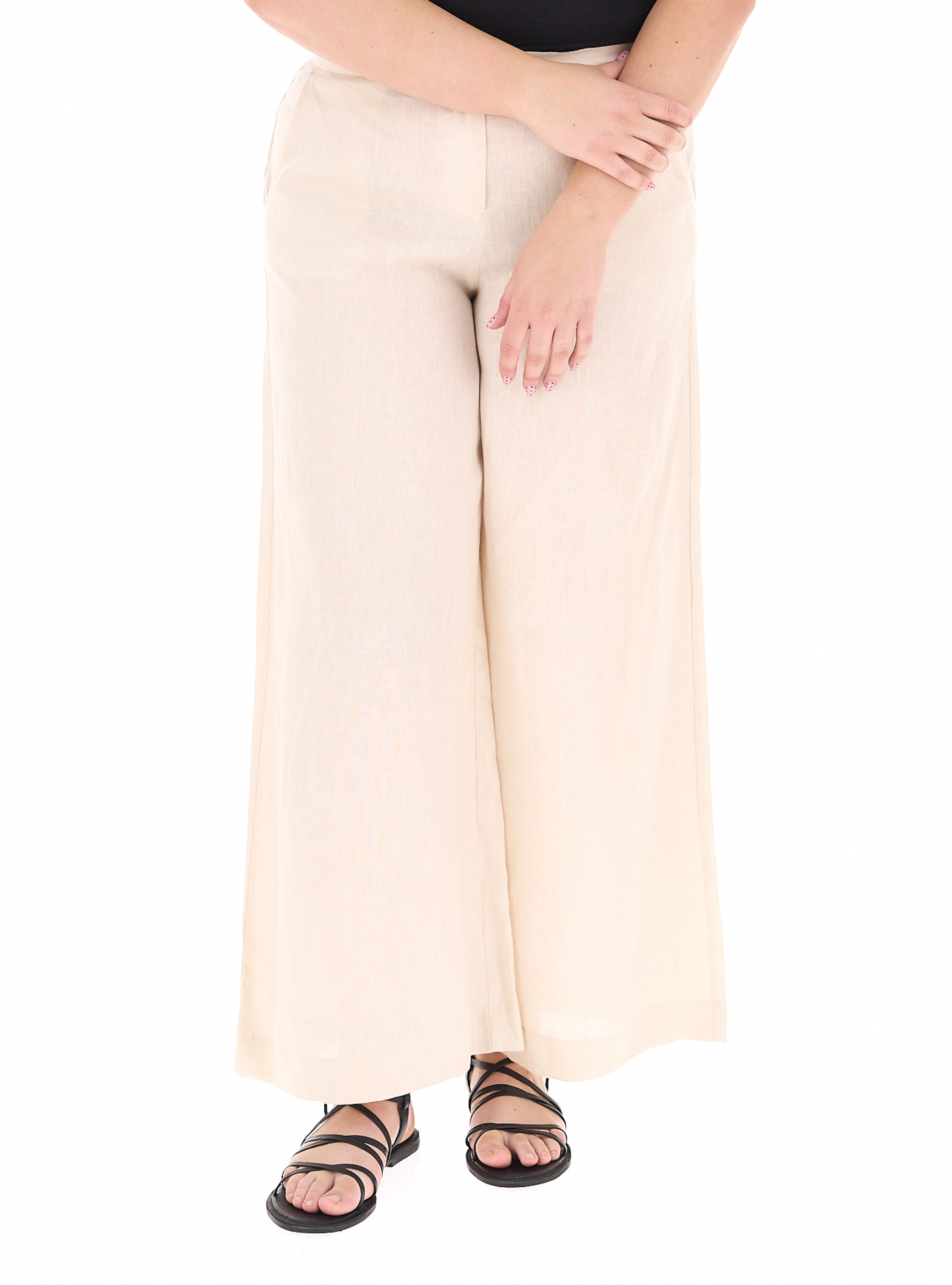 Pantalone in lino COLLECTION BEIGE 50