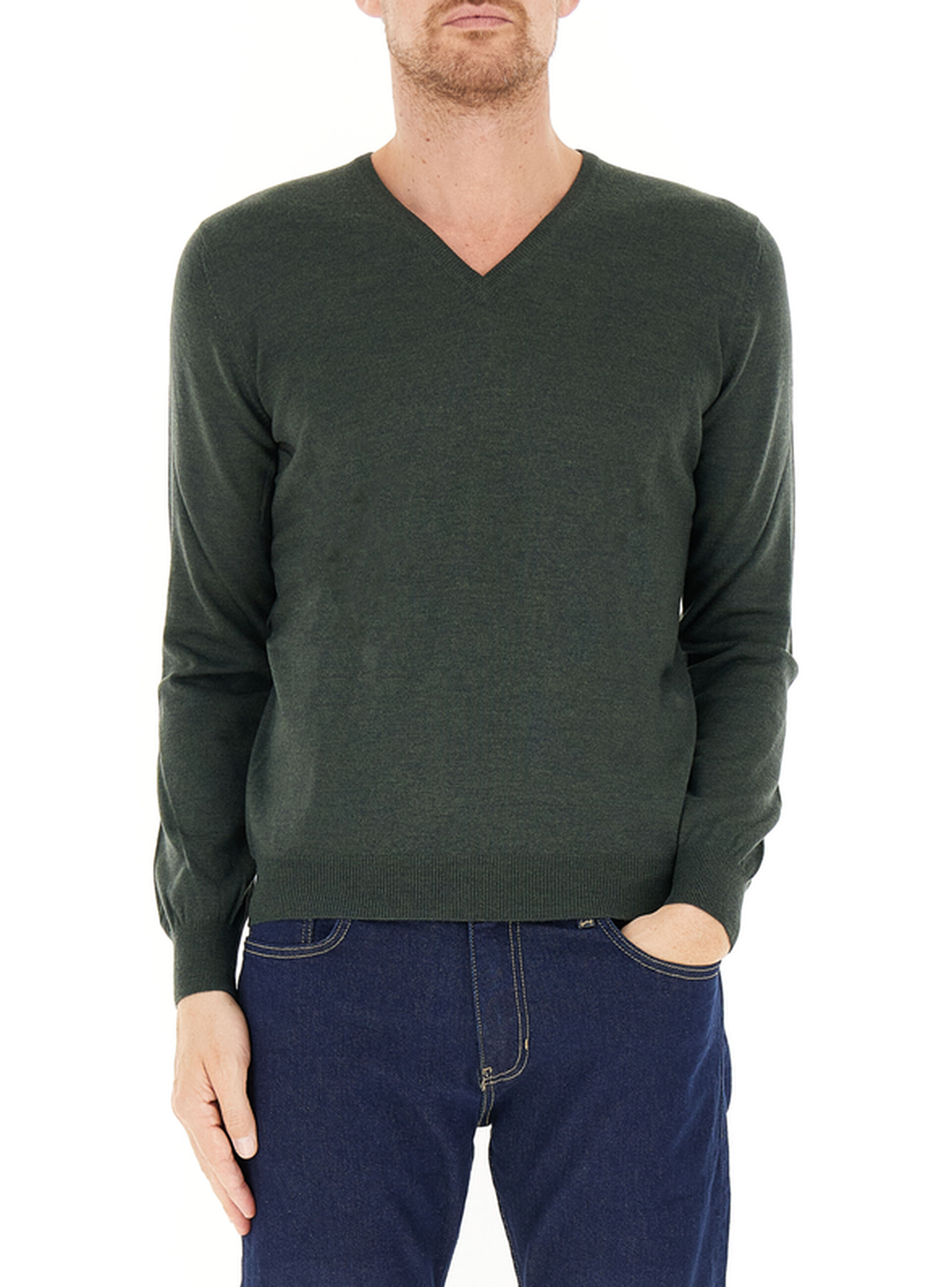 Maglia in lana VERDE SCURO 46