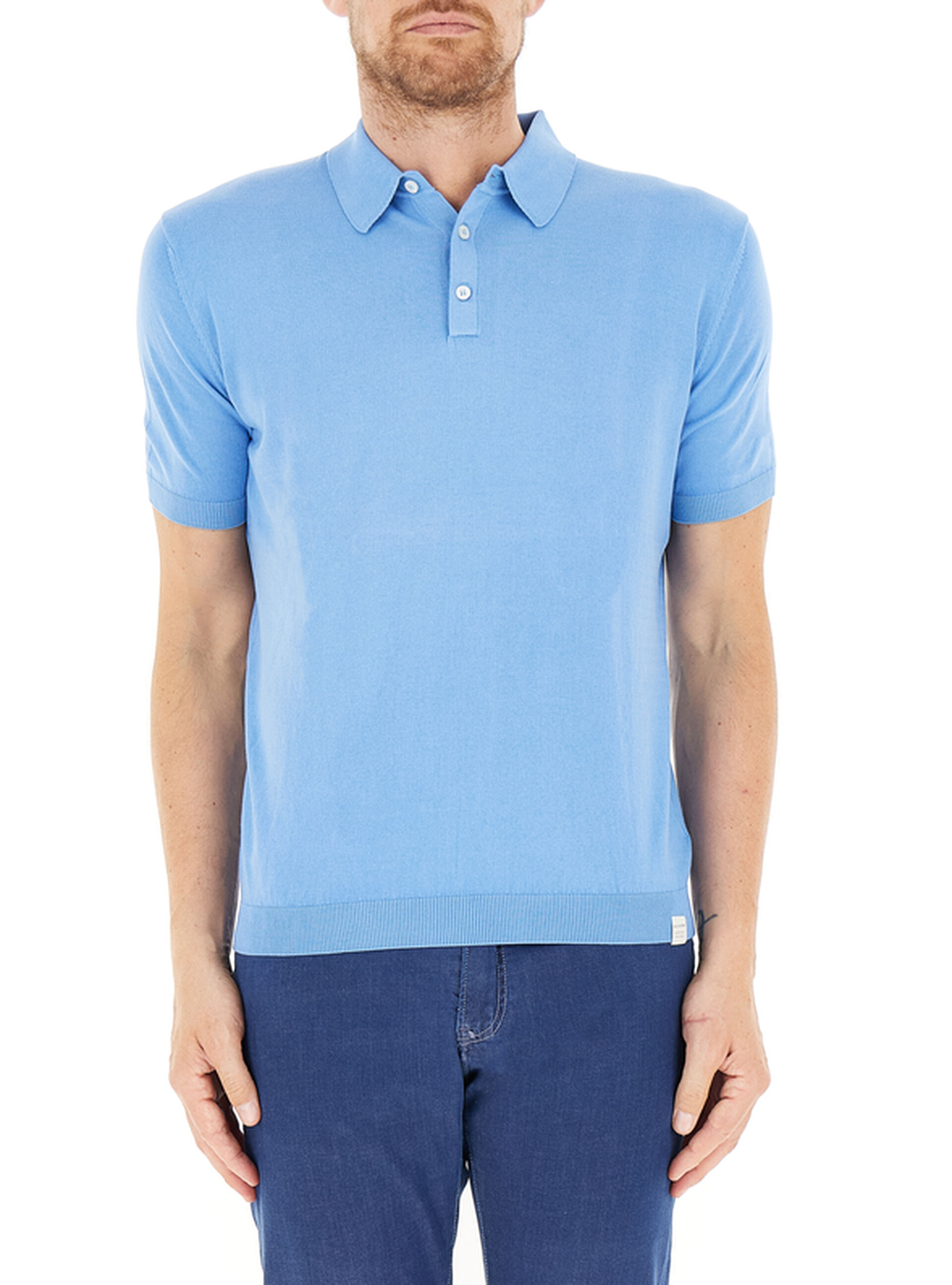 Polo maniche corte AZZURRO
