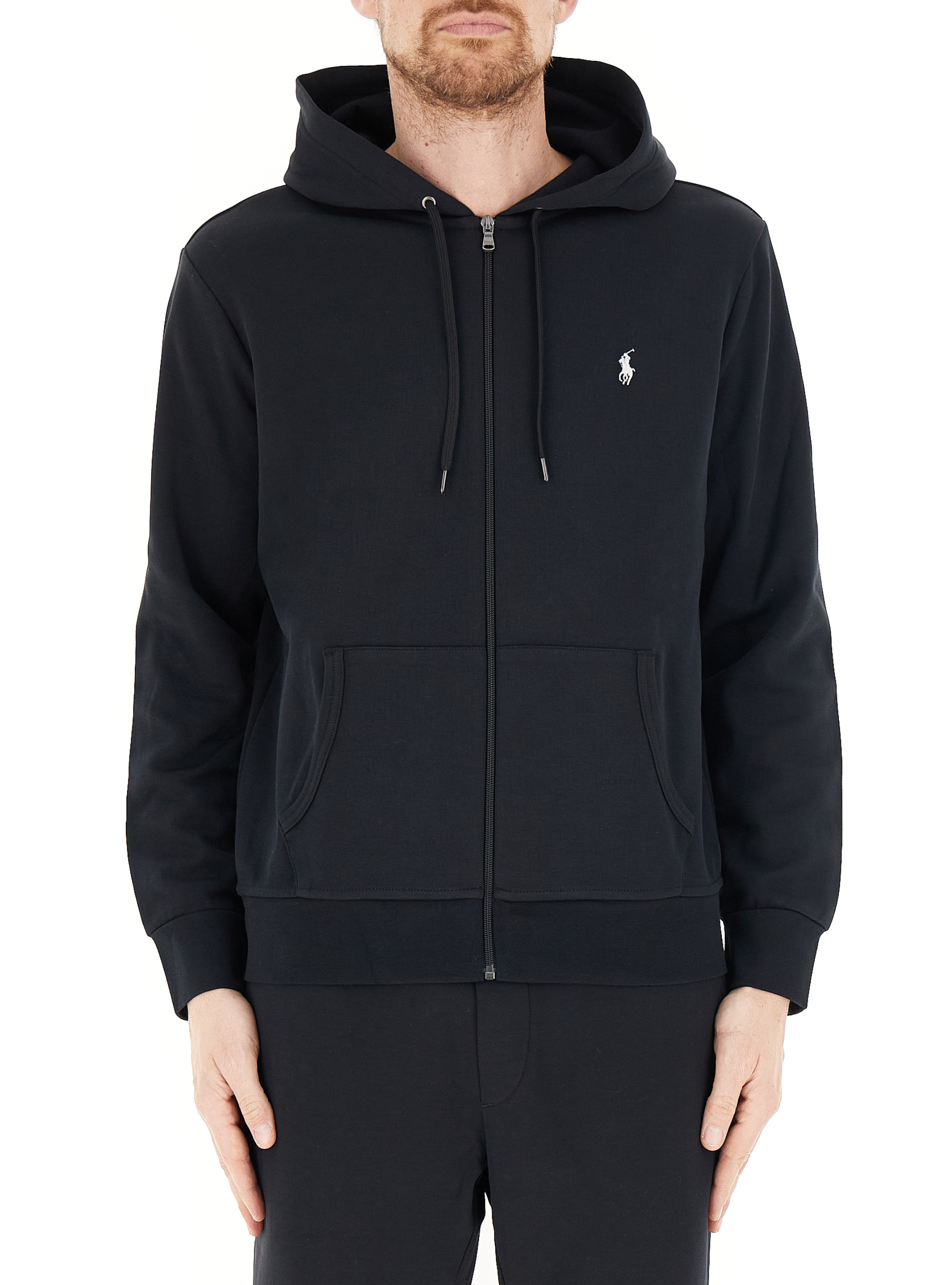 Felpa con cappuccio POLO NERO M