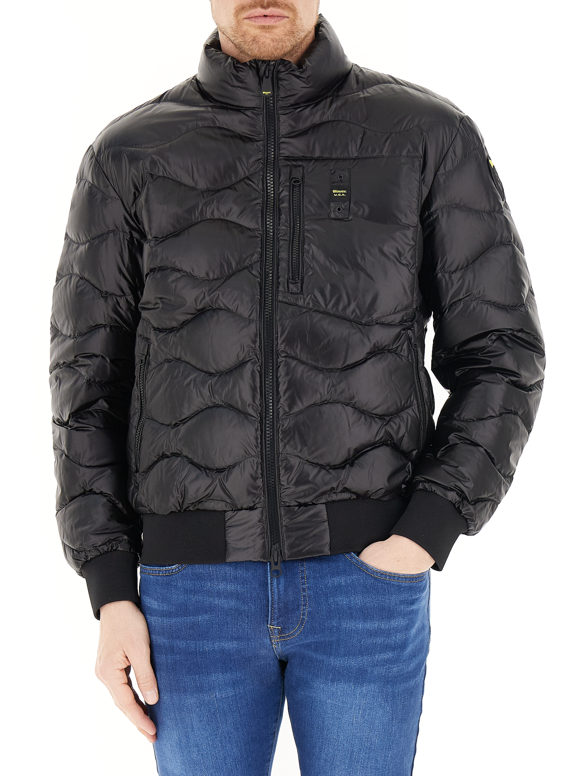 Blauer Piumino collo alto NERO
