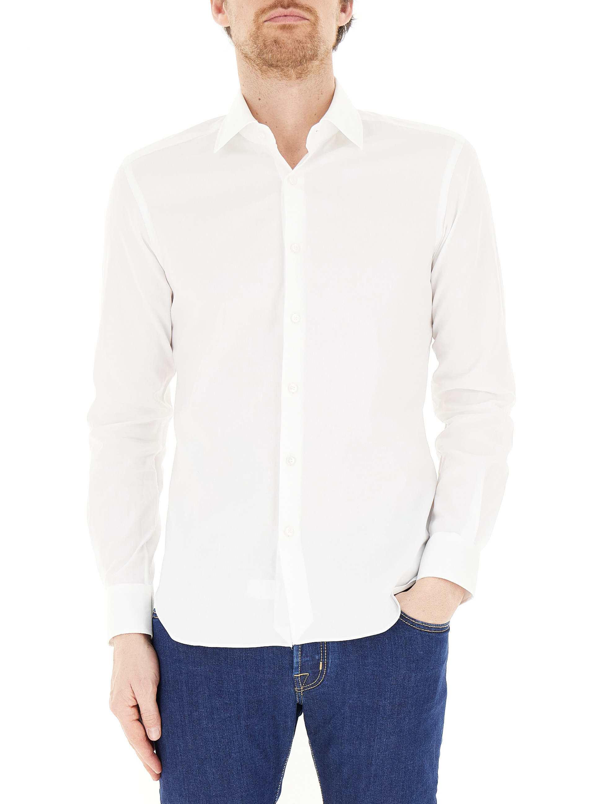 Camicia slim supercotone BIANCO 42