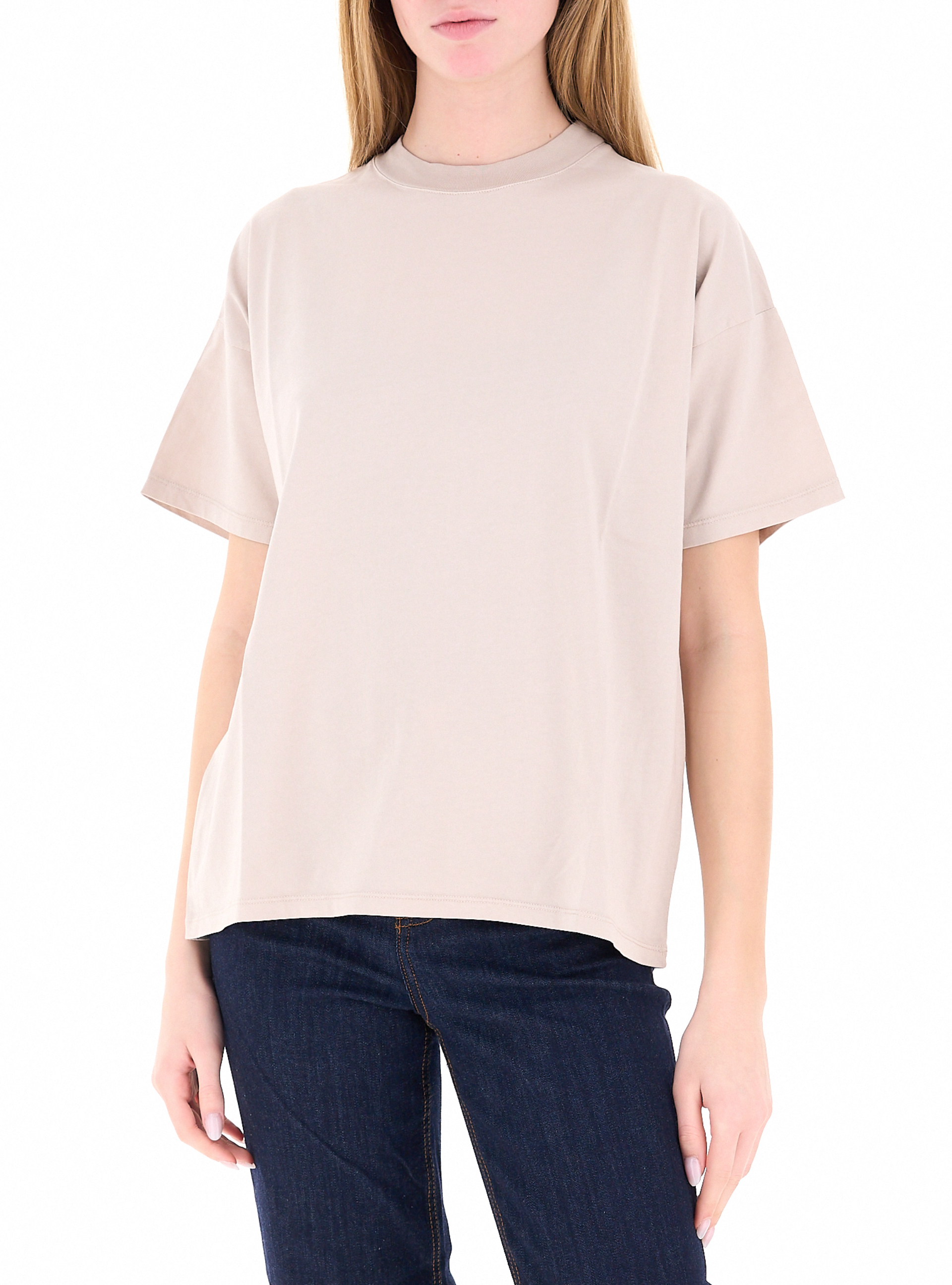 T-shirt in cotone CHAMPAGNE UNI