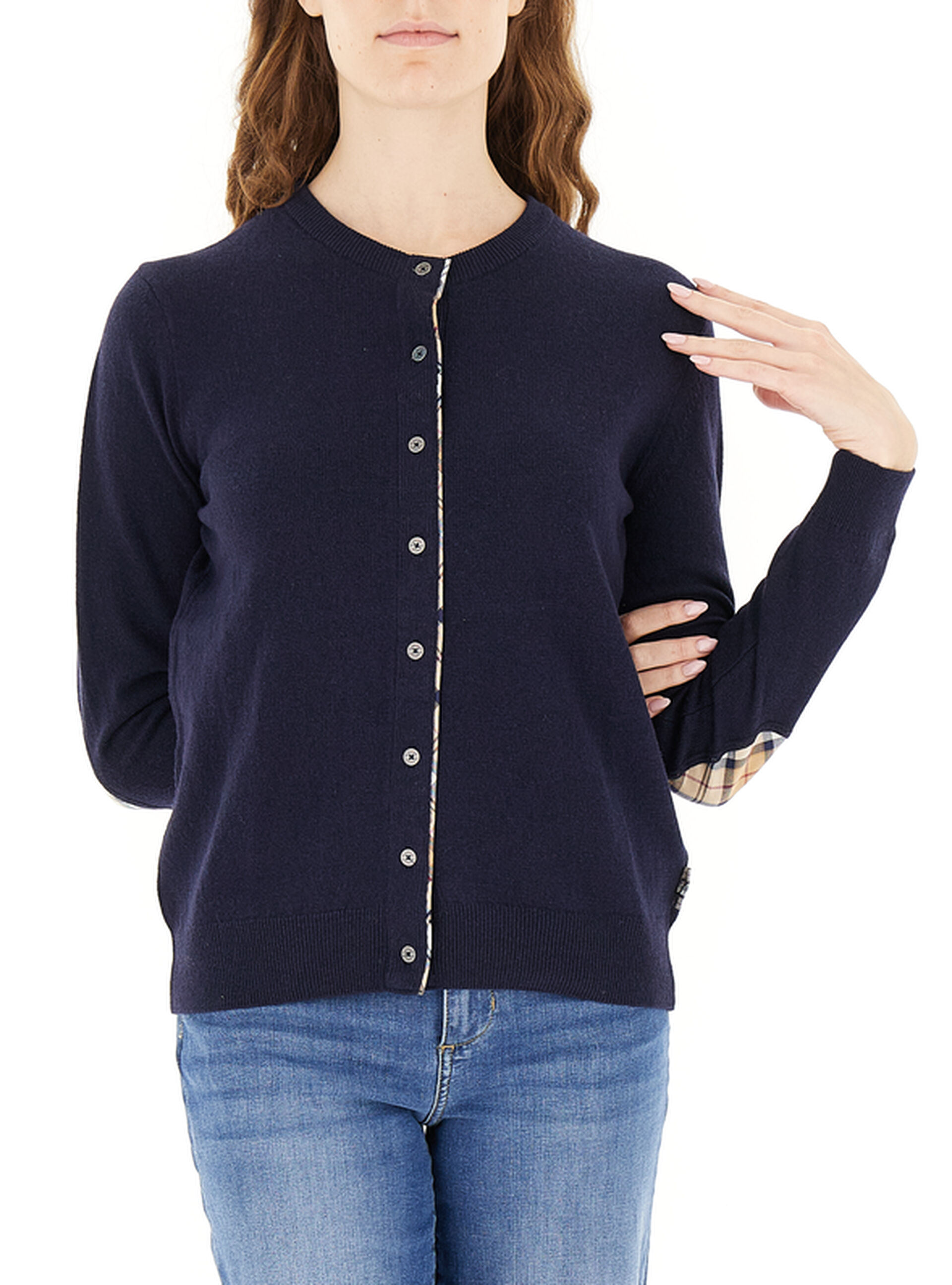 Cardigan girocollo BLU NAVY