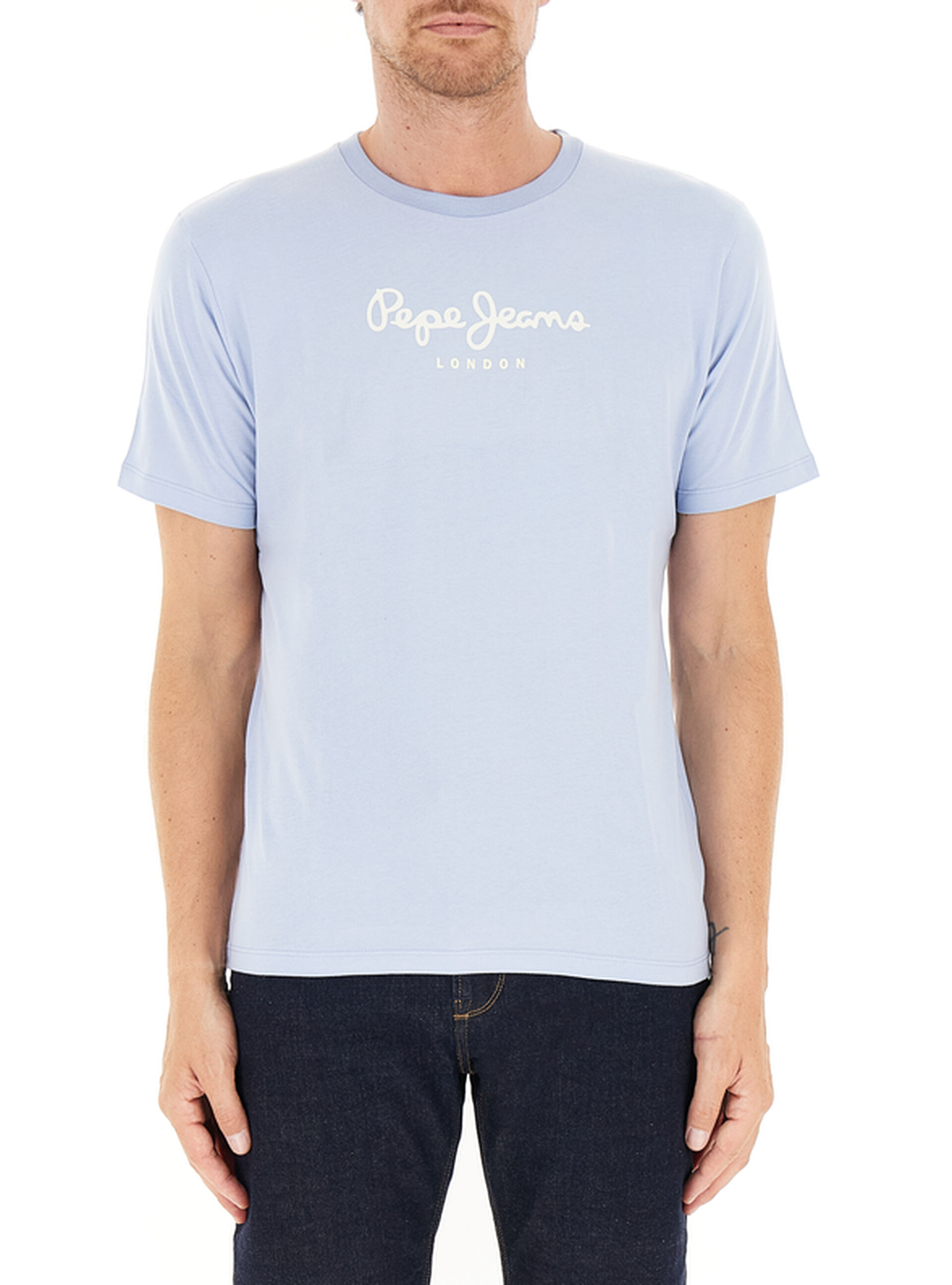 T-shirt girocollo AZZURRO CHIARO S