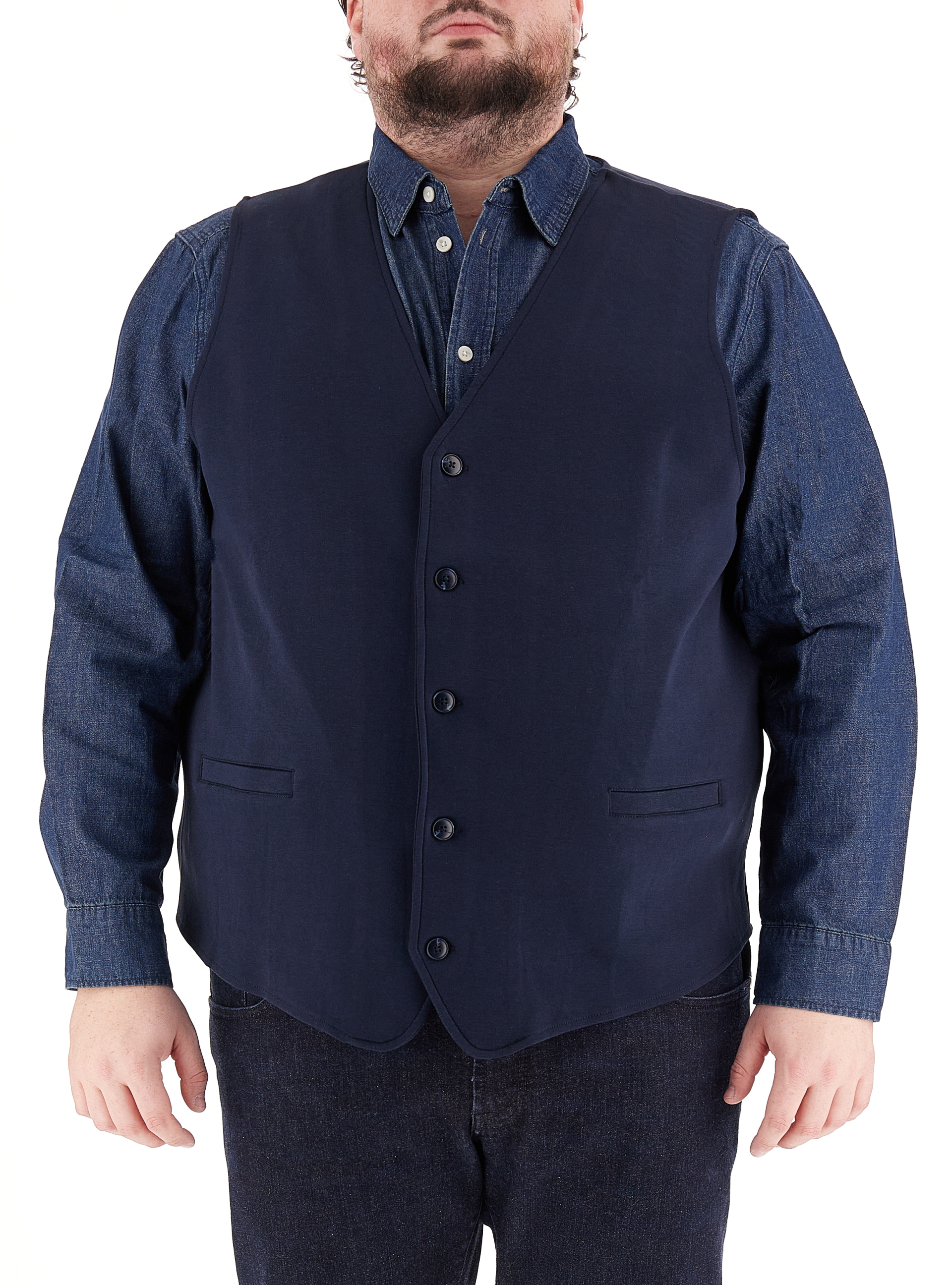 Gilet misto cotone BLU NAVY 5XL