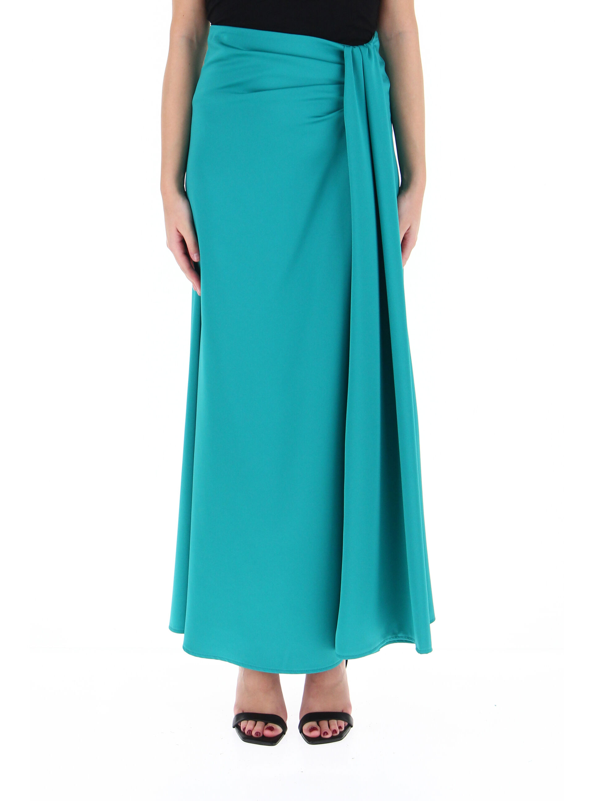 Gonna con drappeggio VERDE