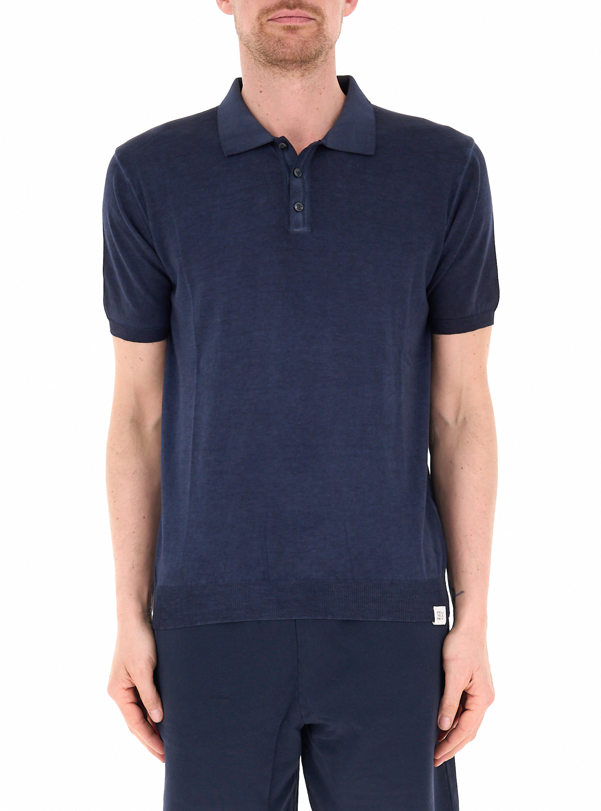 PEUTEREY Polo in cotone BLU NAVY