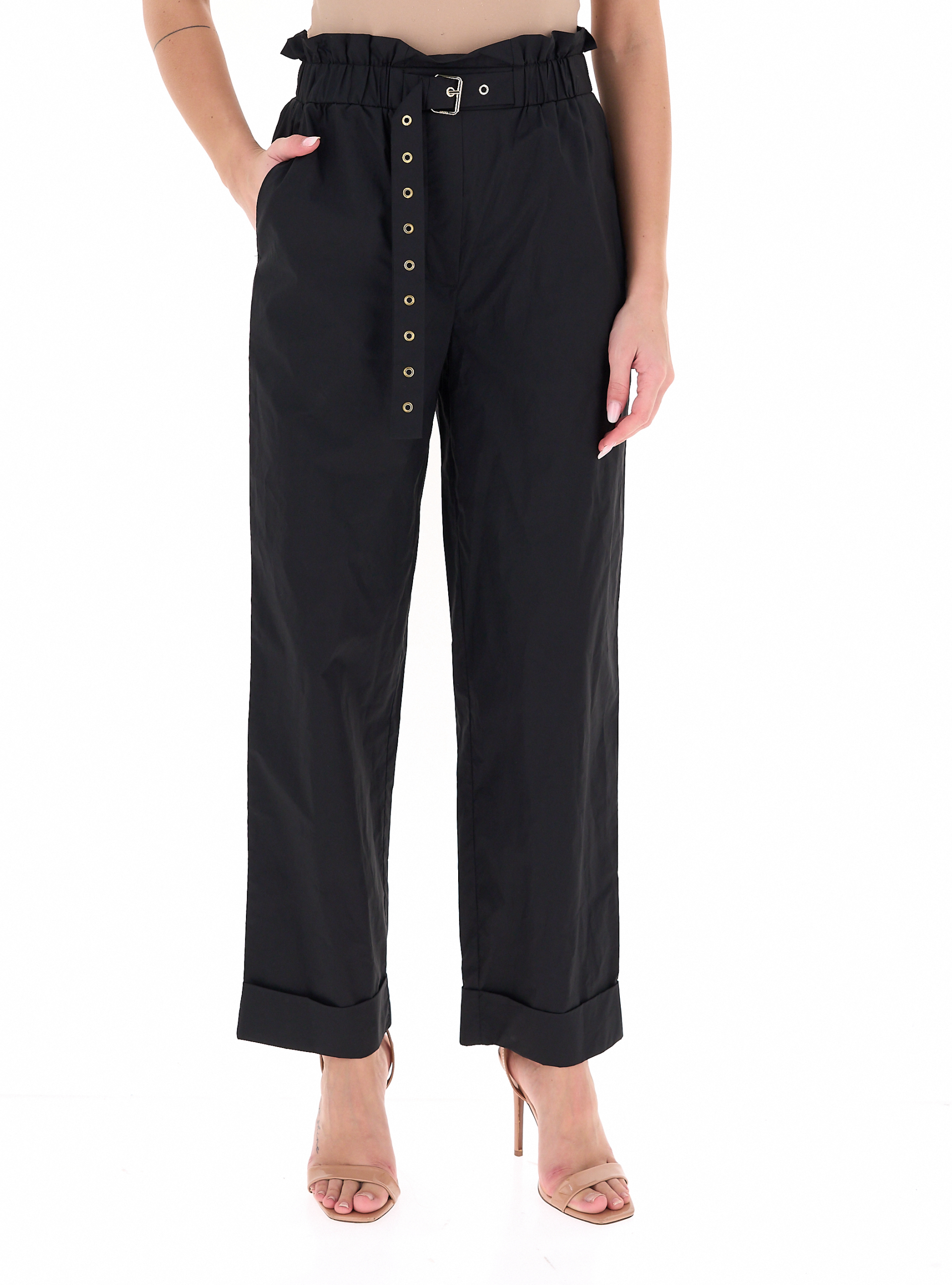 Pantalone con cintura NERO 40