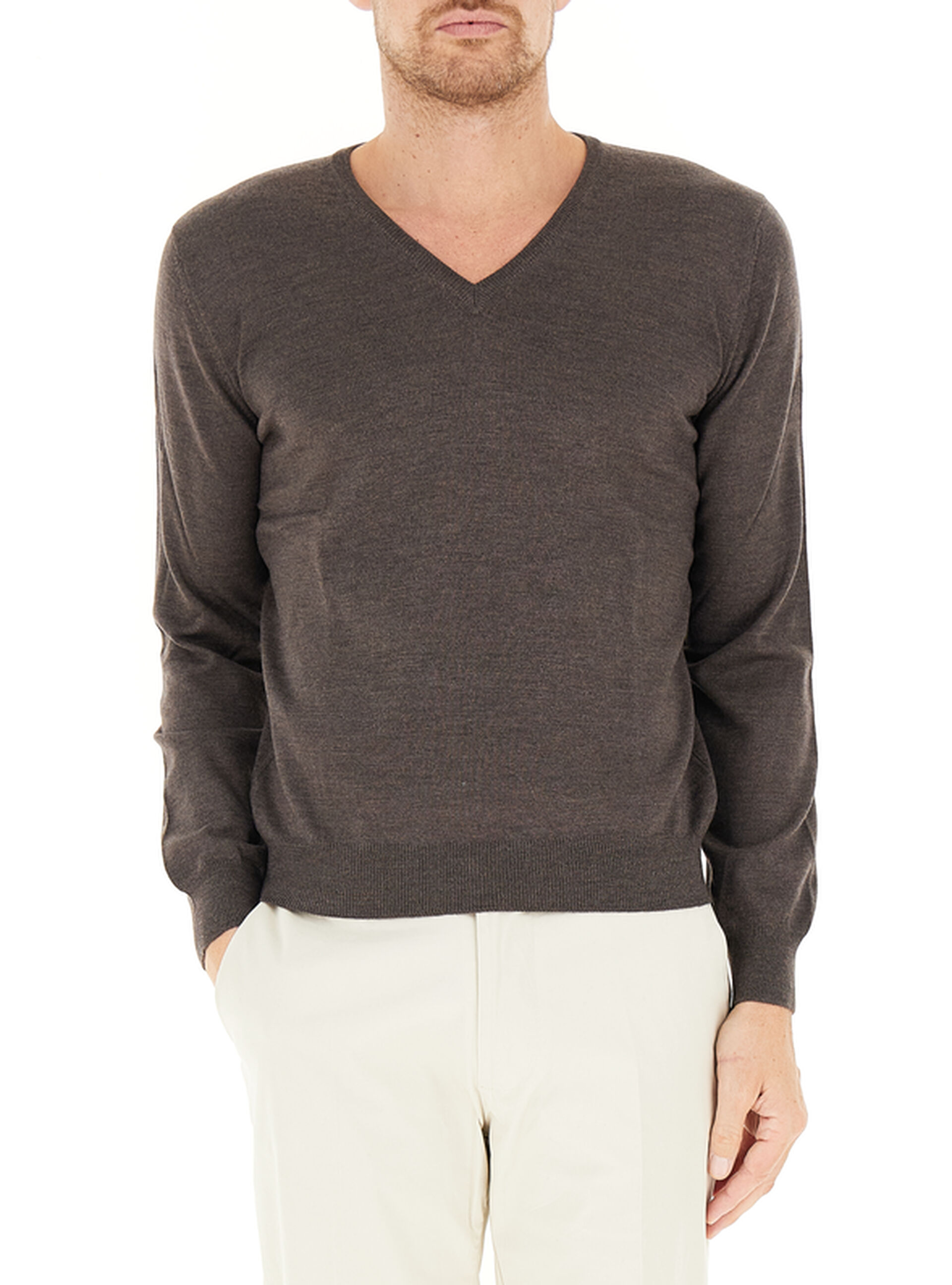 GRAN SASSO Maglia in lana MARRONE
