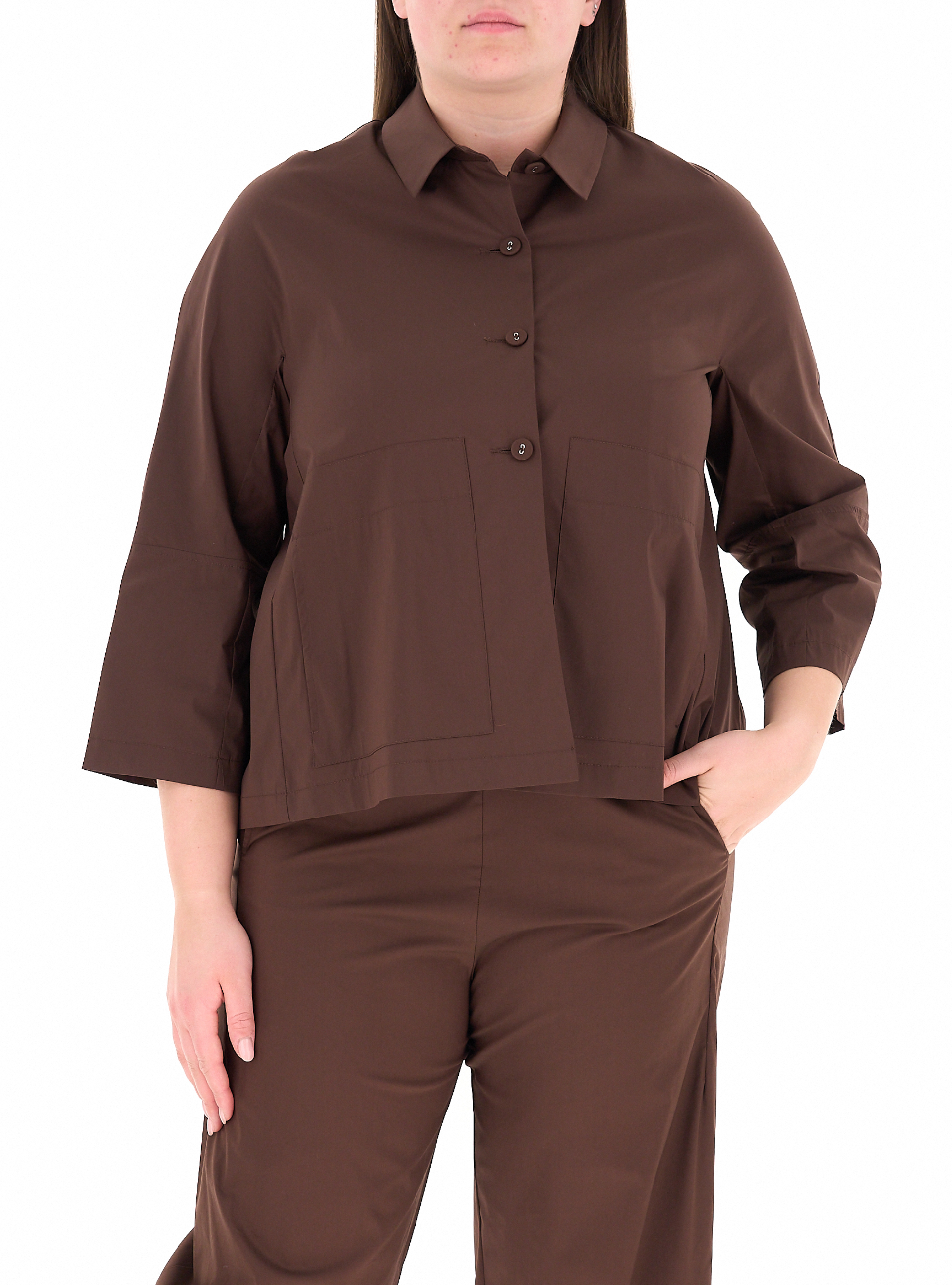 JURERE Blusa in cotone MARRONE XL