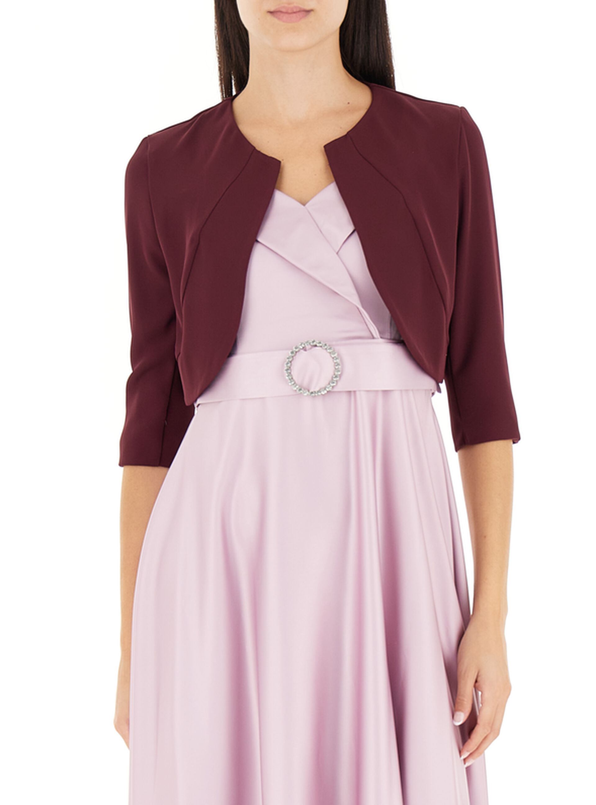 Bolero maniche 3/4 BORDEAUX XL