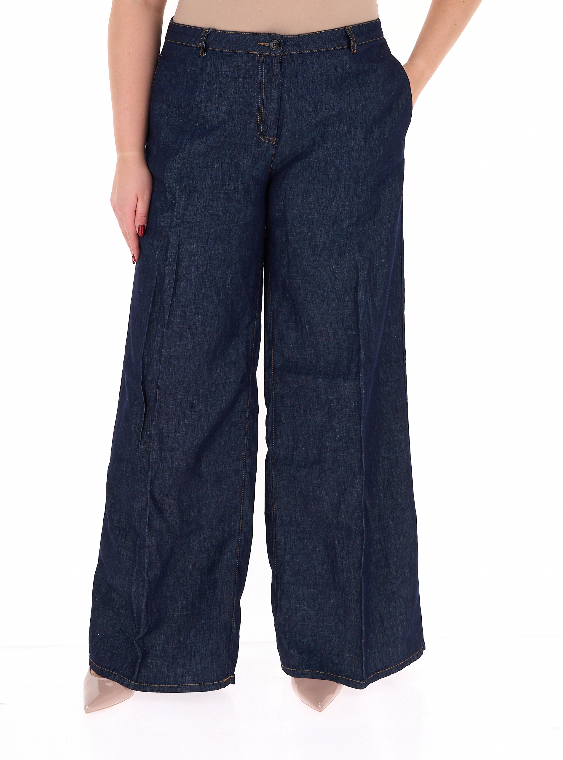 Jeans wide leg BLU SCURO 19