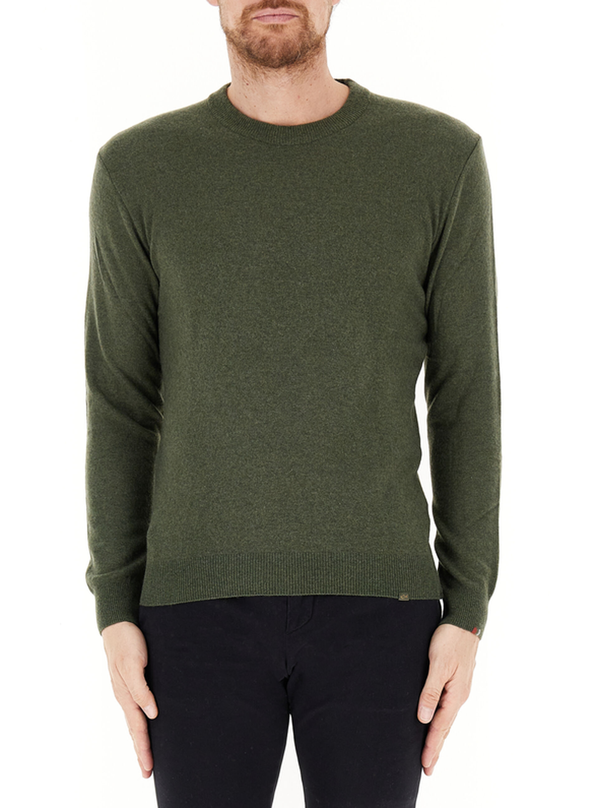 Maglione misto lana VERDE OLIVA M