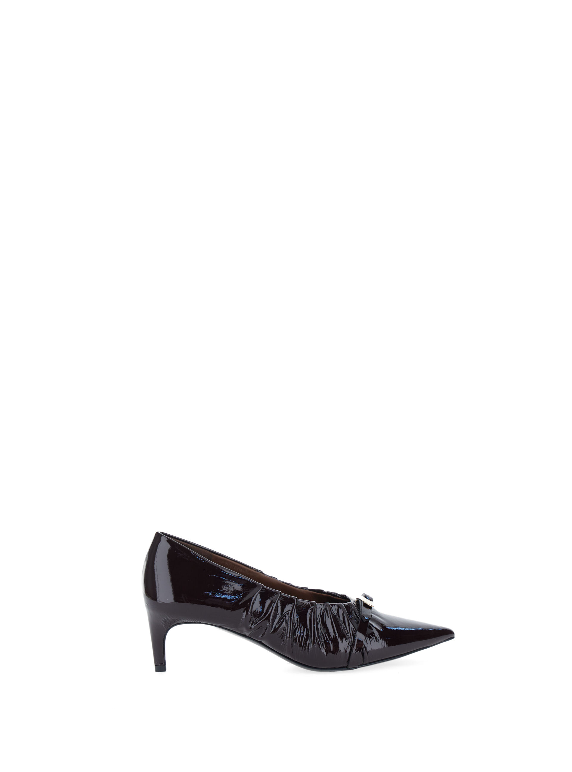 Décolleté in pelle MARRONE