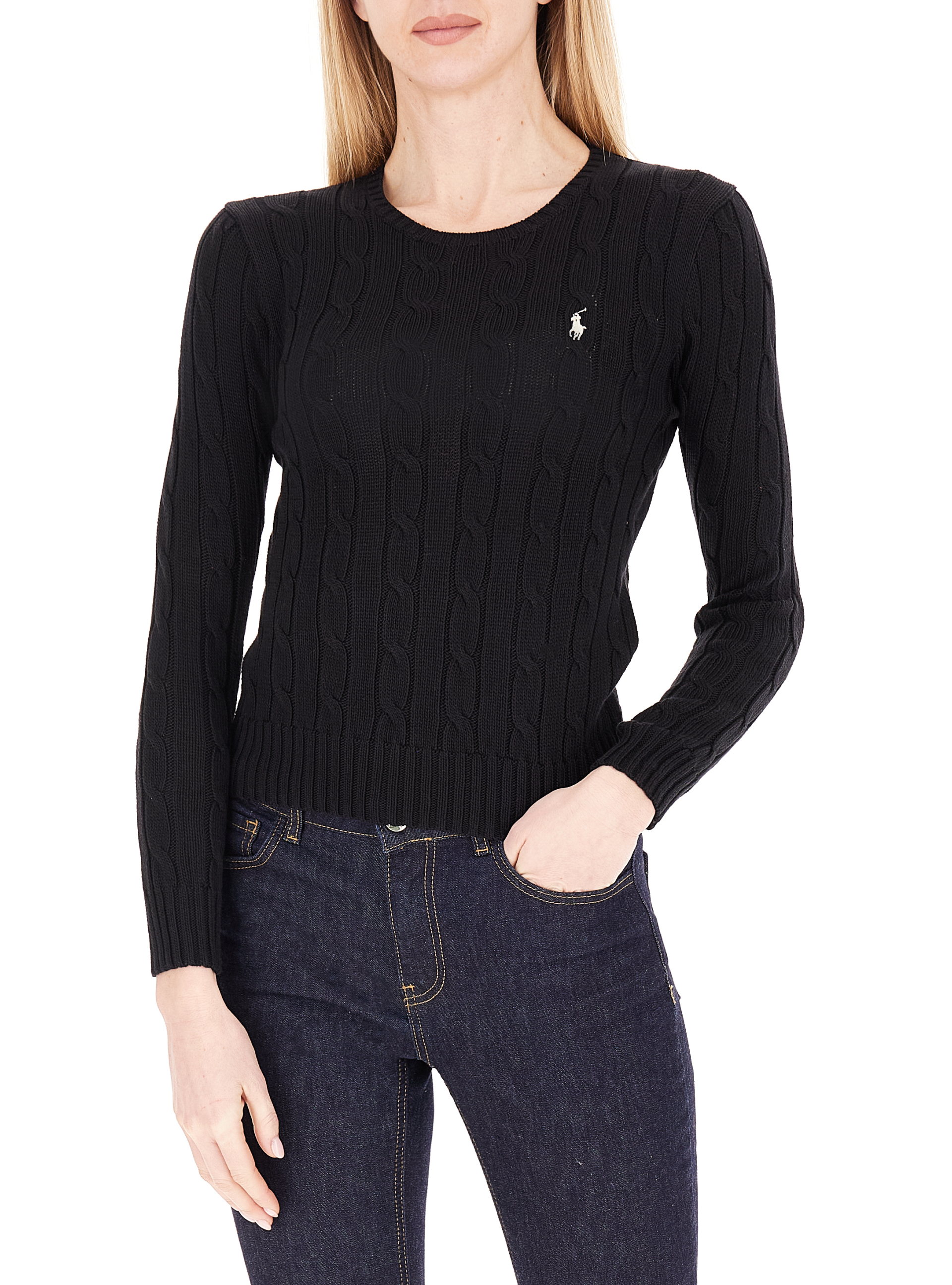 Maglione girocollo POLO NERO