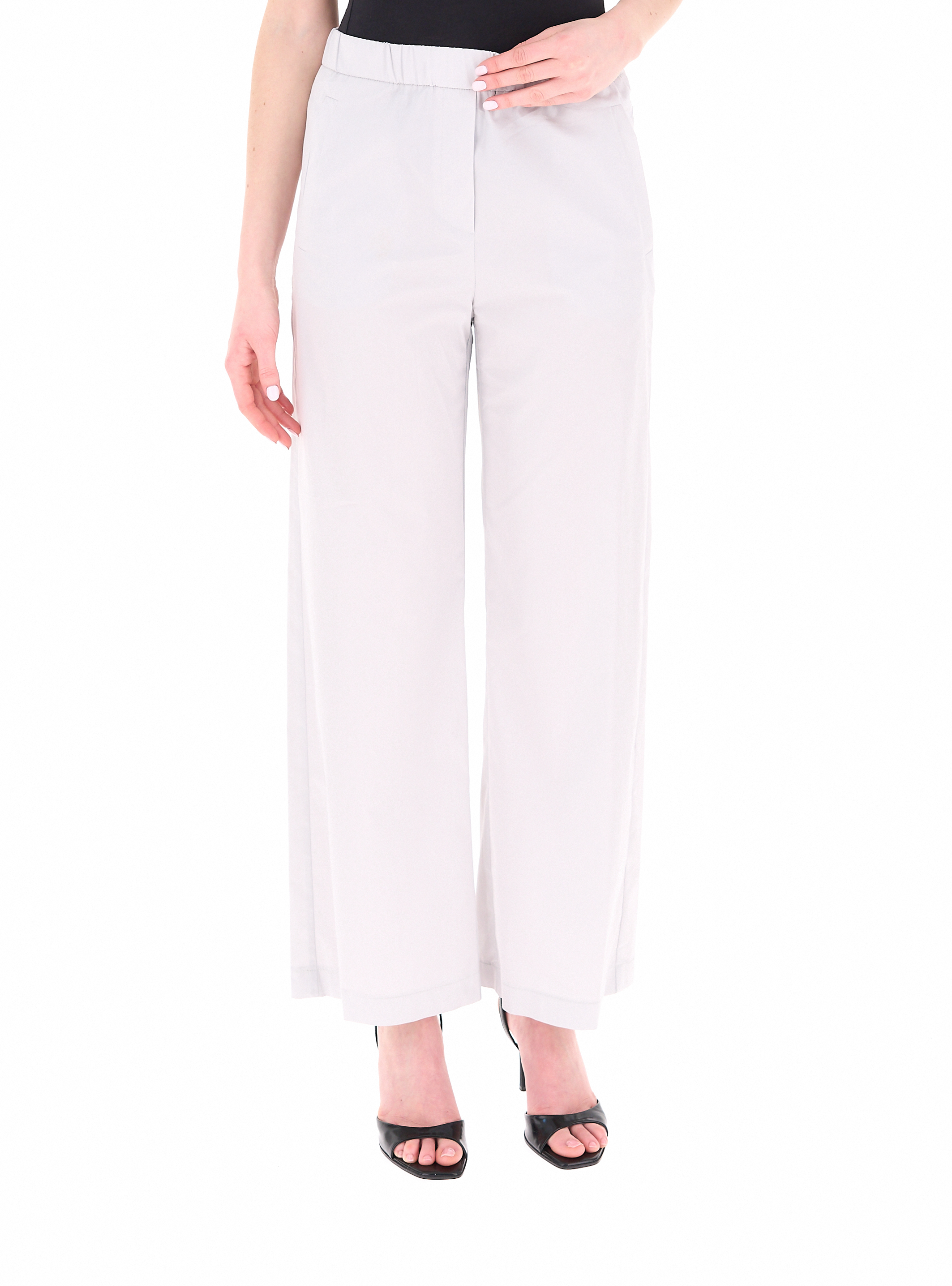 Pantalone wide leg GRIGIO CHIARO
