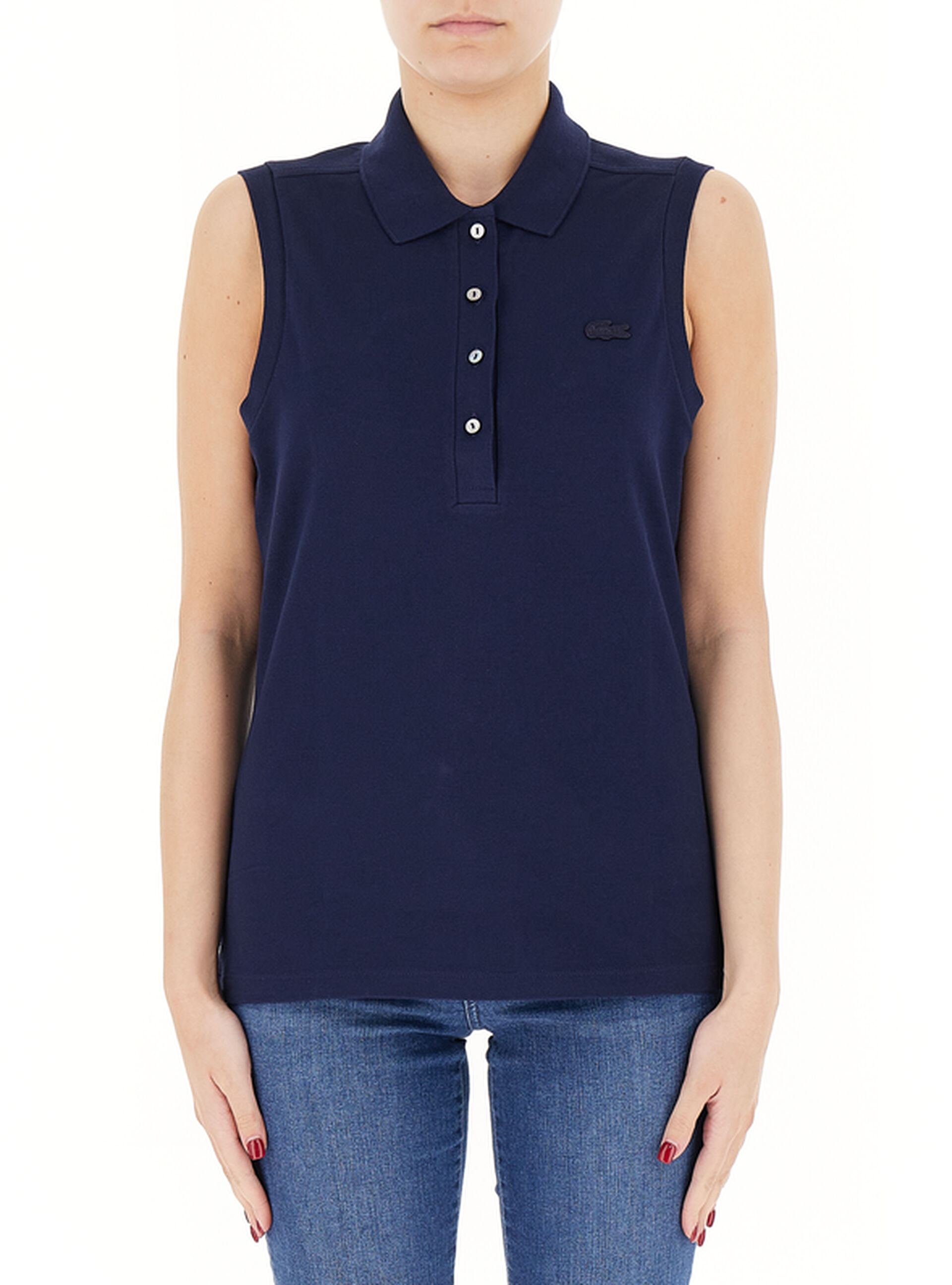 Lacoste Polo smanicata BLU