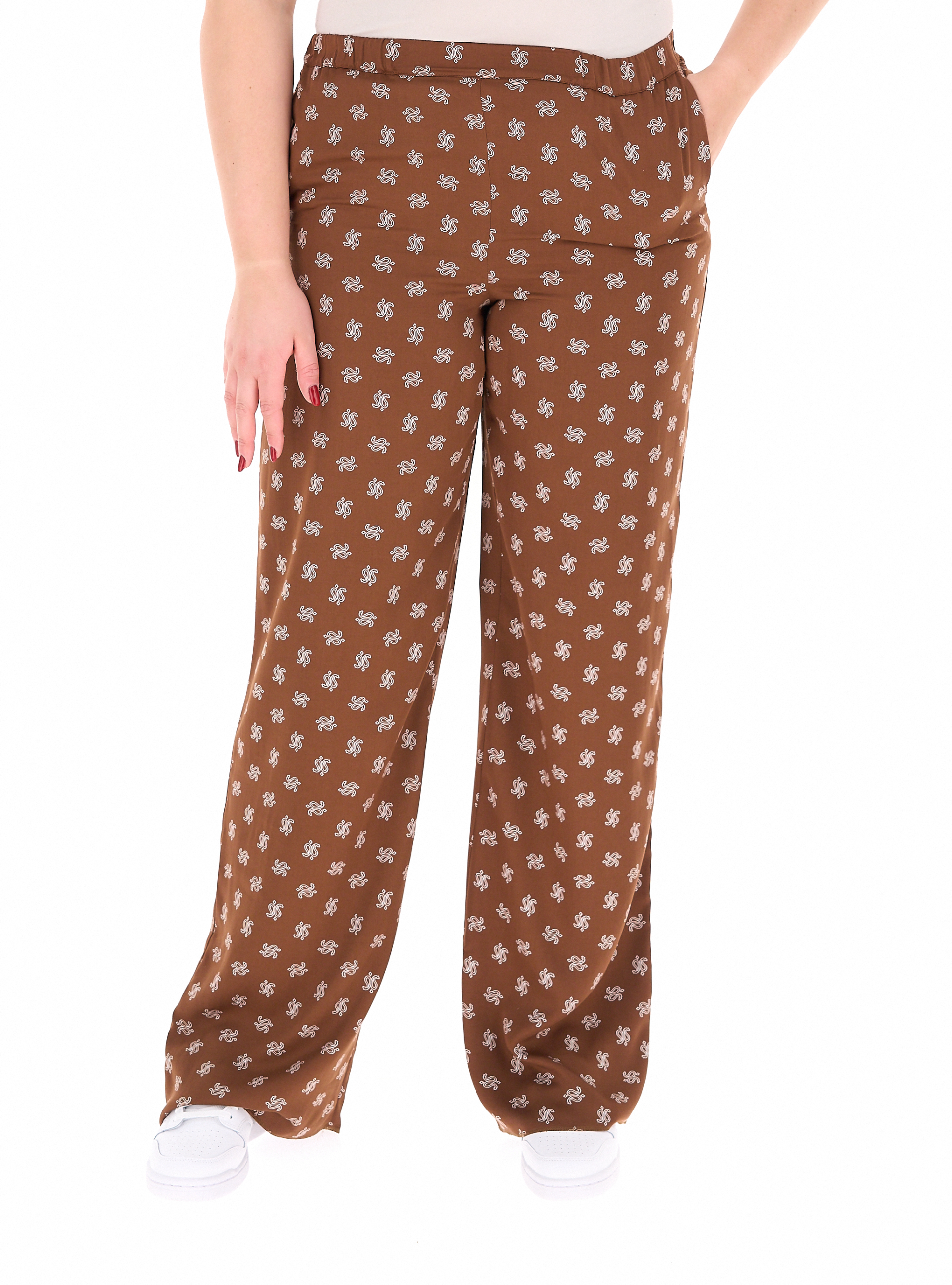 Pantalone in viscosa MARRONE 23