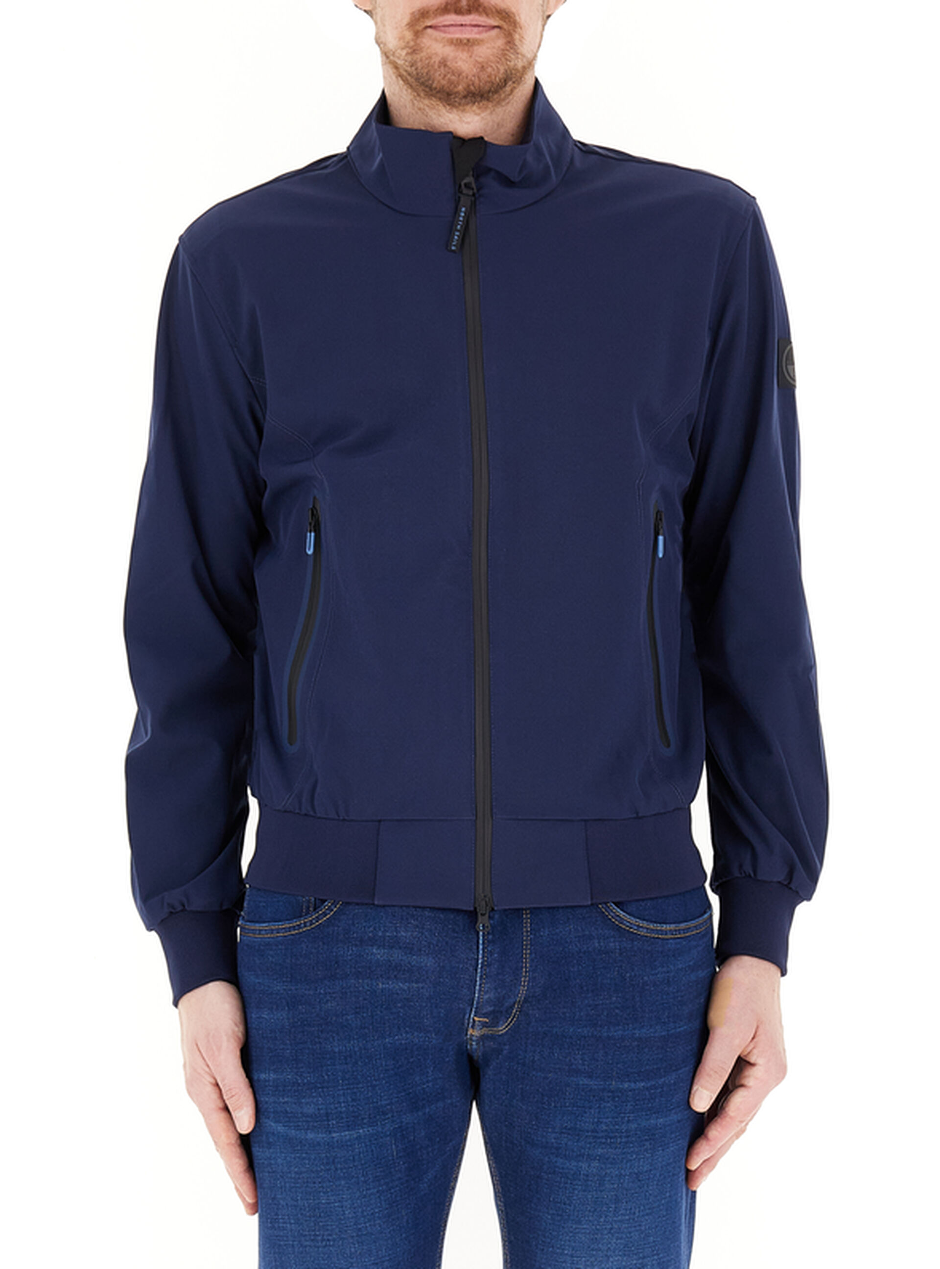 Giubbino con zip BLU NOTTE