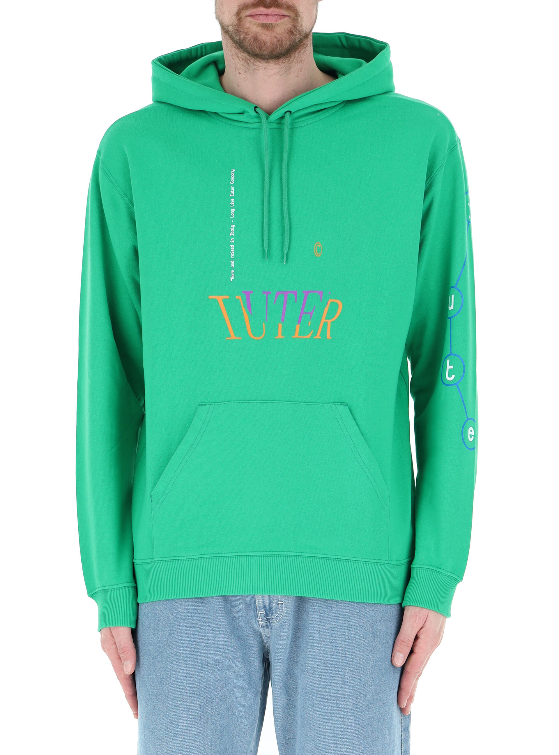 IUTER Felpa con cappuccio VERDE L