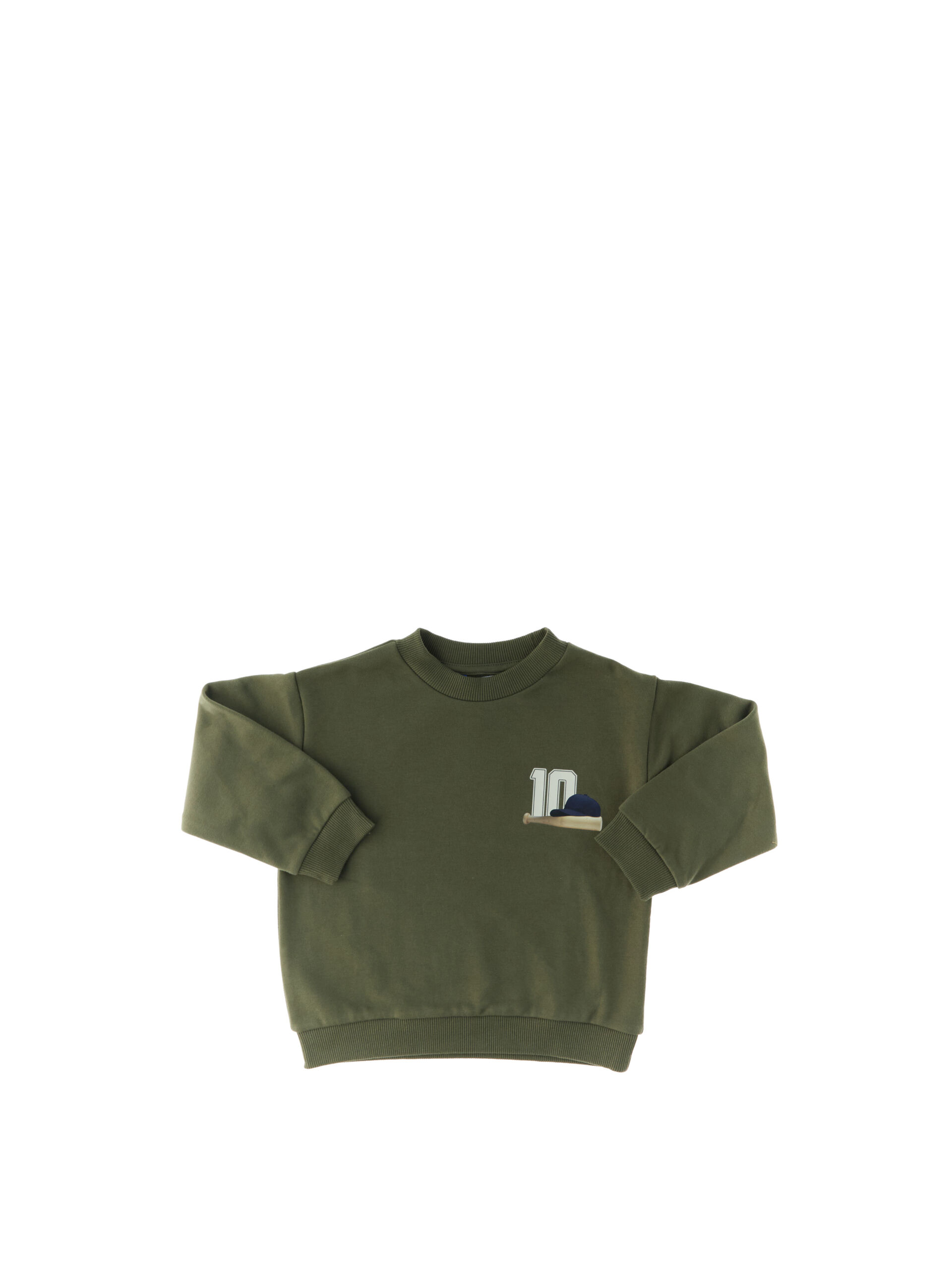 Felpa girocollo VERDE OLIVA 7A